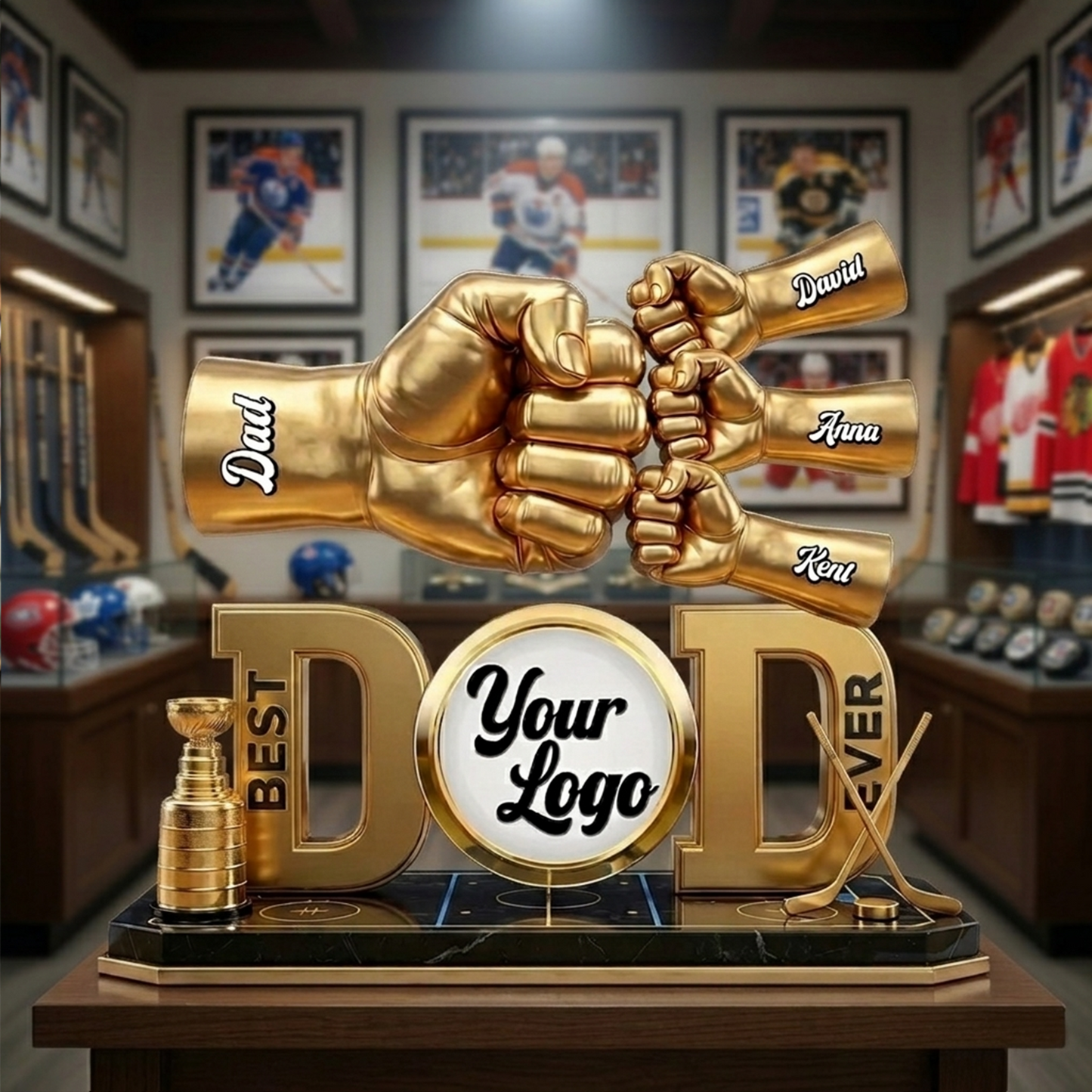 Premium NHL Champion Dad Acrylic Plaque NMD CTKT