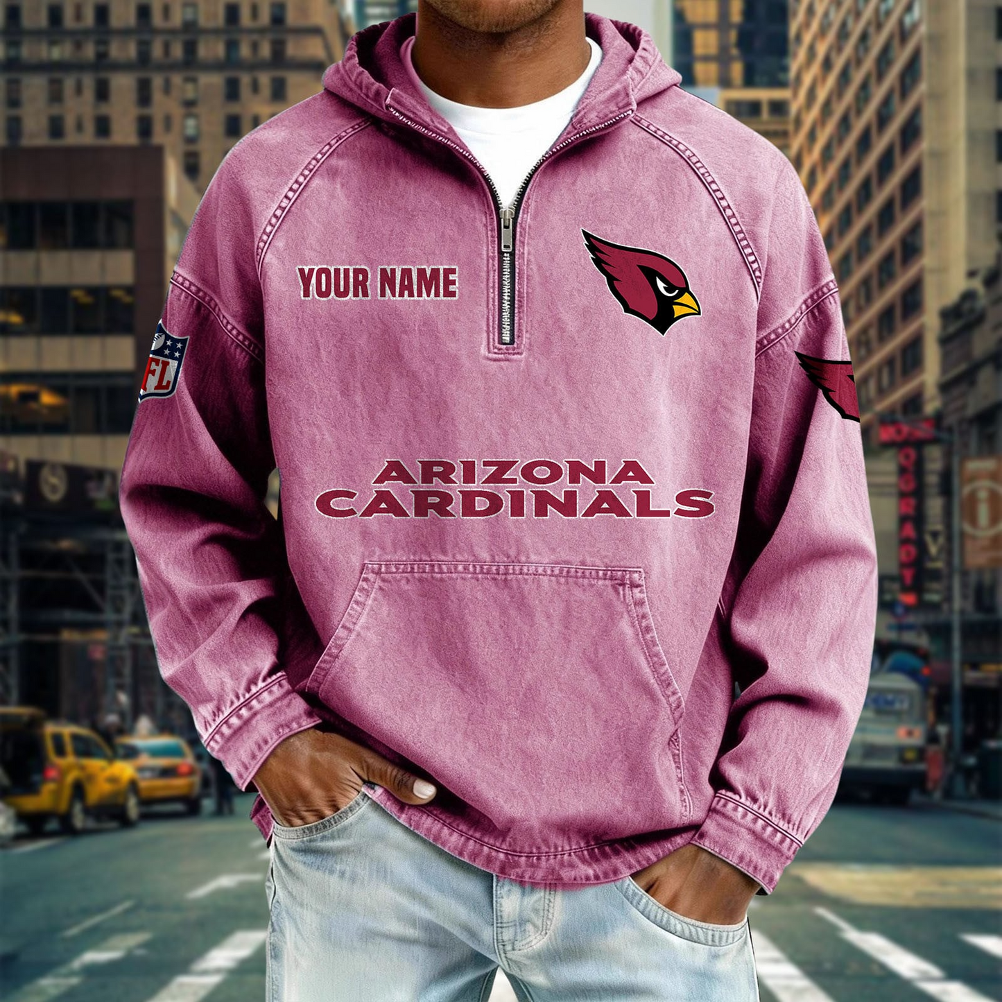 AC x NFL Denim Long - Sleeved Hooded Sweatshirt DDT NTL