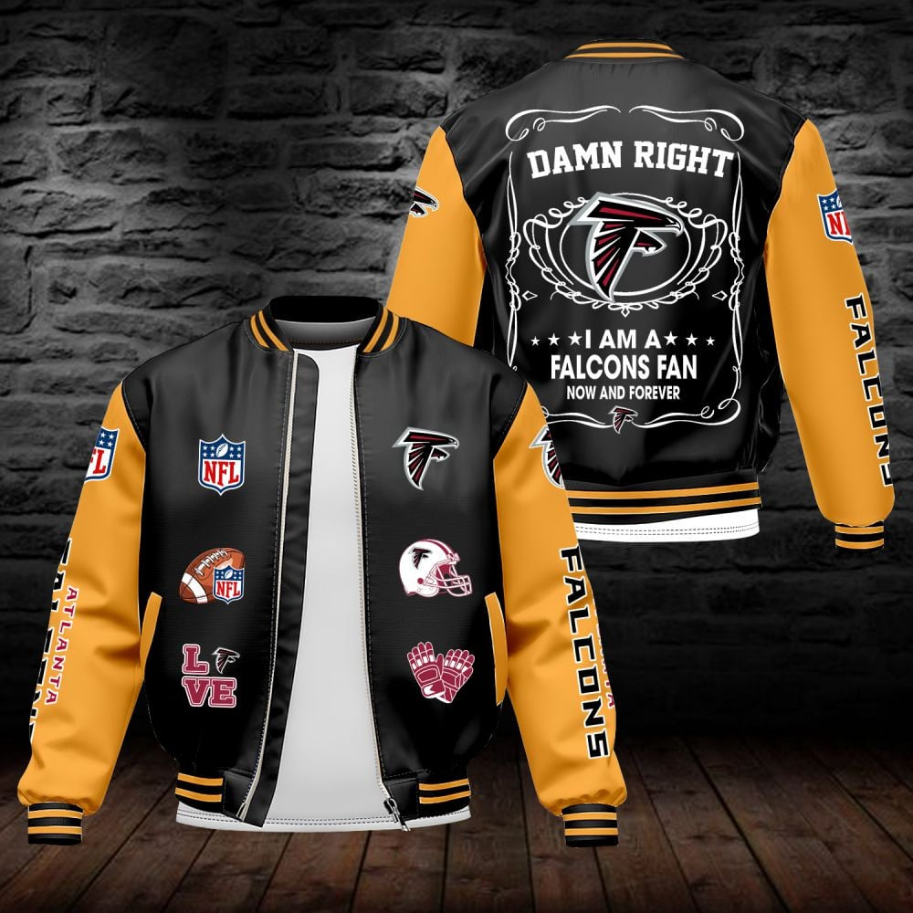 AF NFL Premium Leather Bomber Jacket DDT HLPHUONG