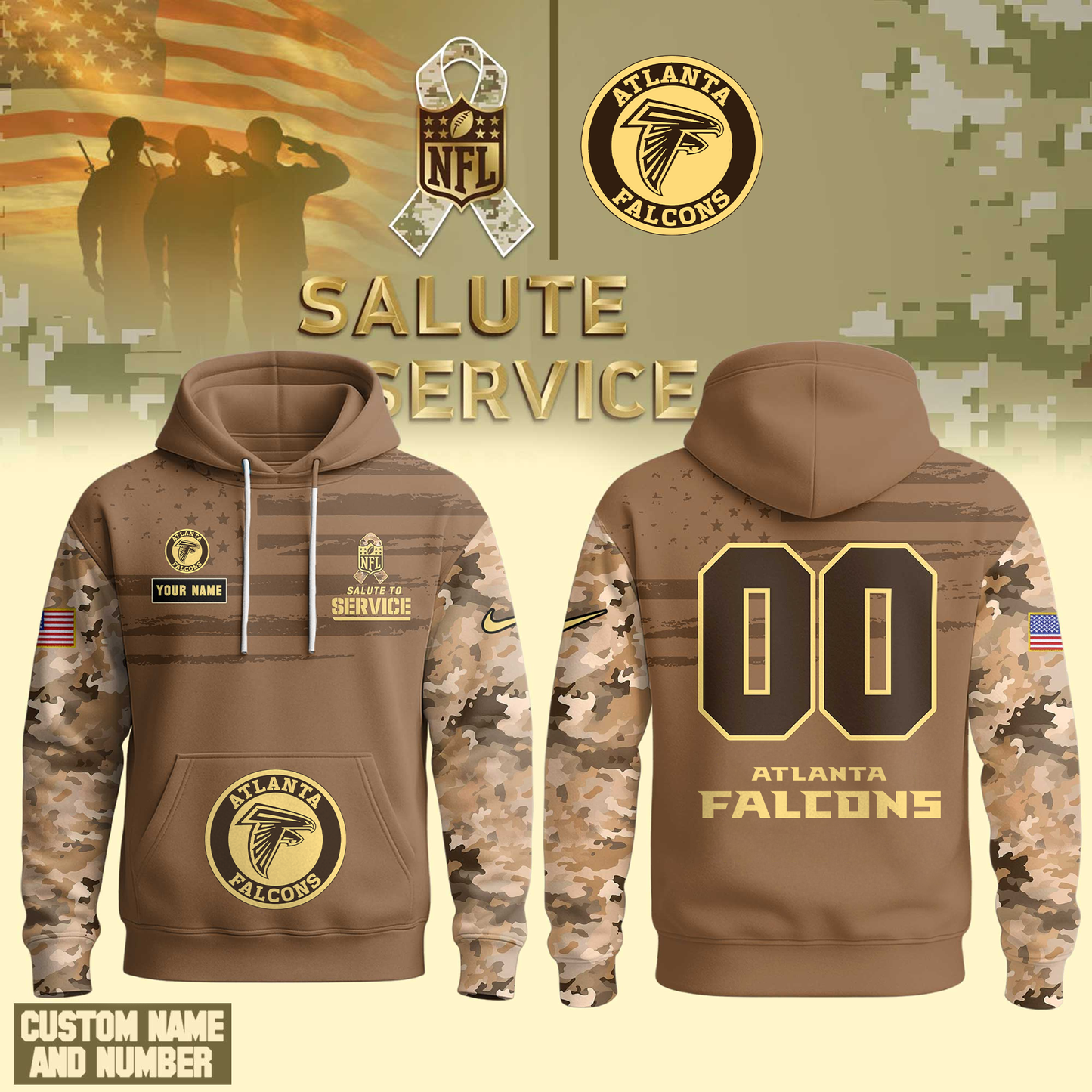 AF Premium NFL Salute To Service Hoodie DDT NTL