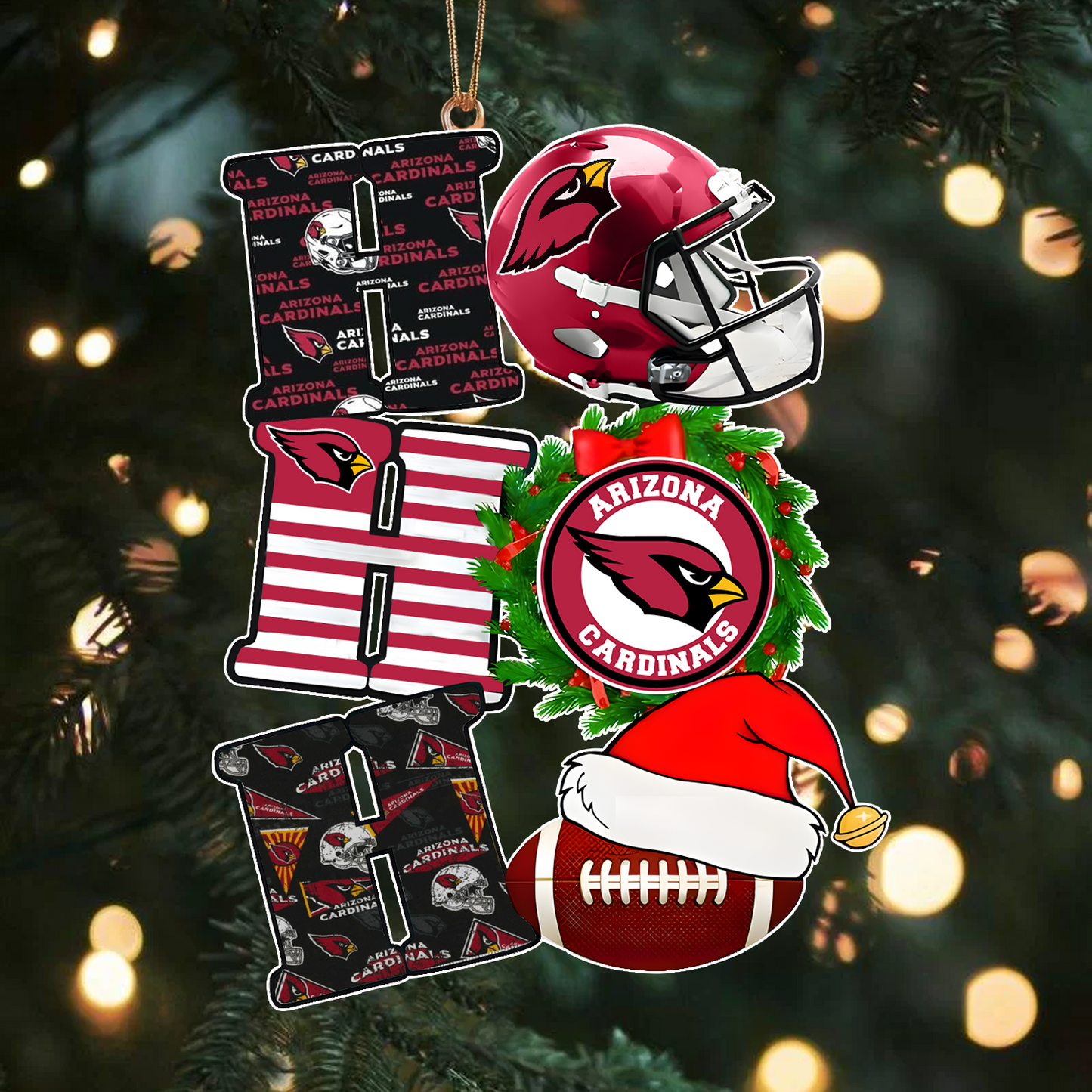 ARI x NFL Christmas Ho Ho Ho Ornament 0101 DatND ThuongNH