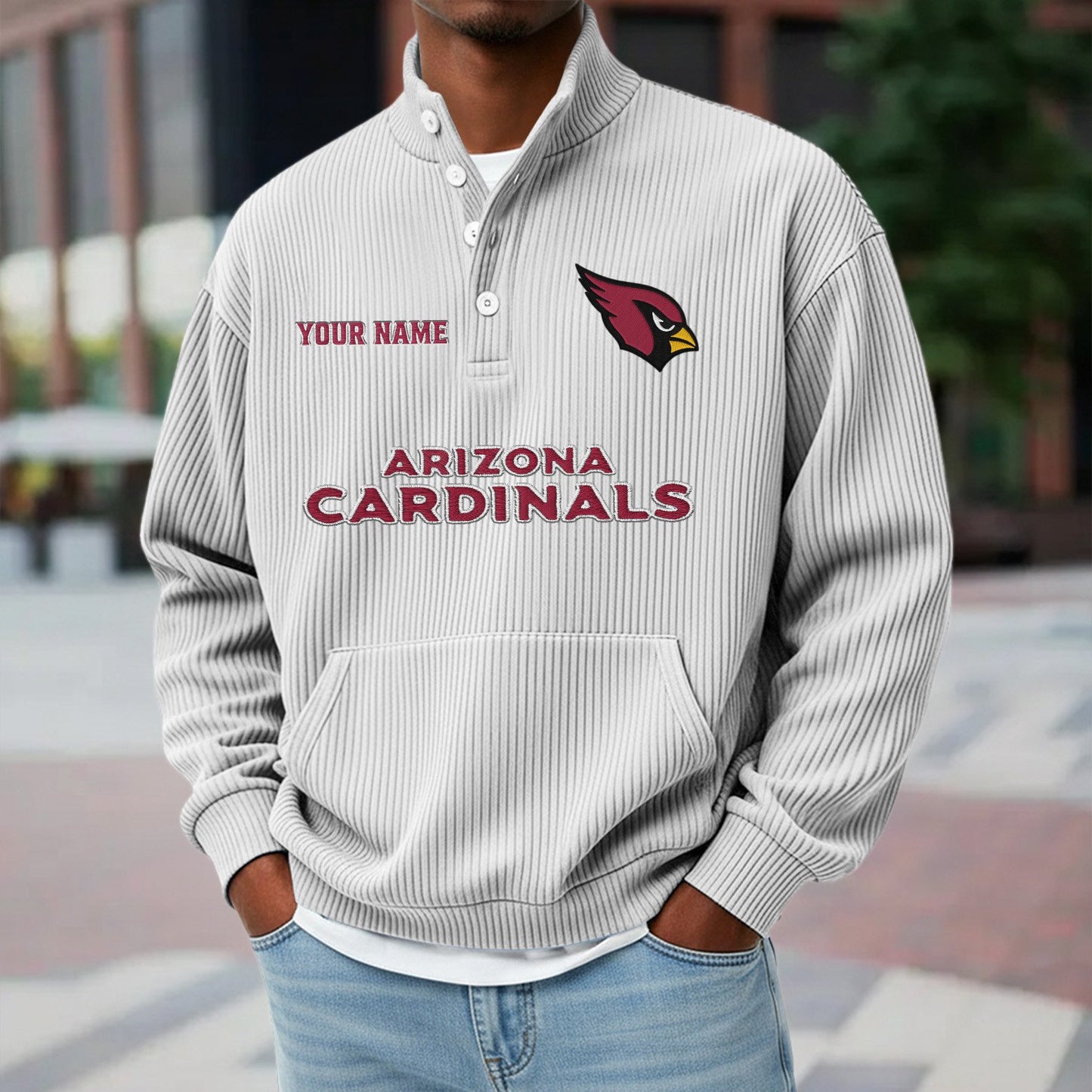 ARI x NFL Waffle High Neck Long Sleeved Sweatshirt DATND TANTD 221125