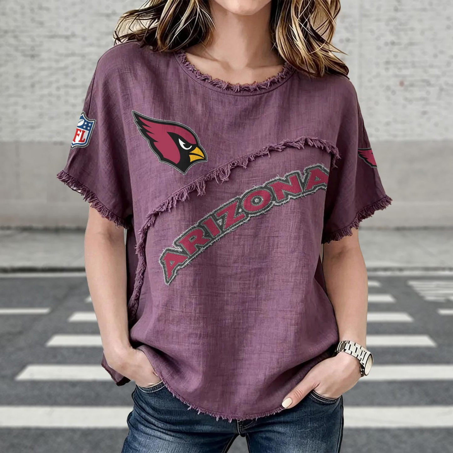 ARI x NFL Womenƒ??s Vintage O-Neck 2905 DatND DVT
