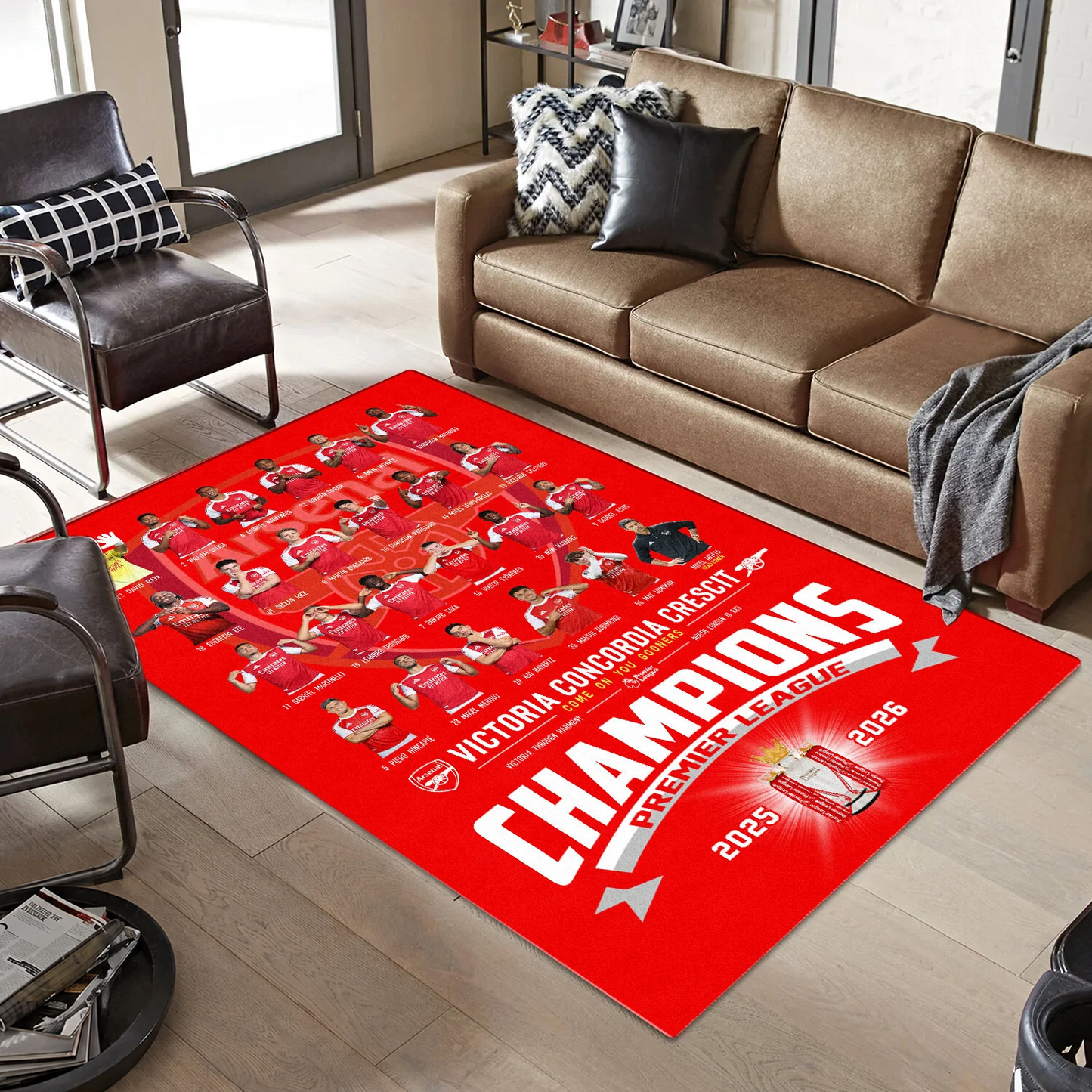 ARS FC Premier League Champions 2526 Rectangular Rug V3 DatND DVT