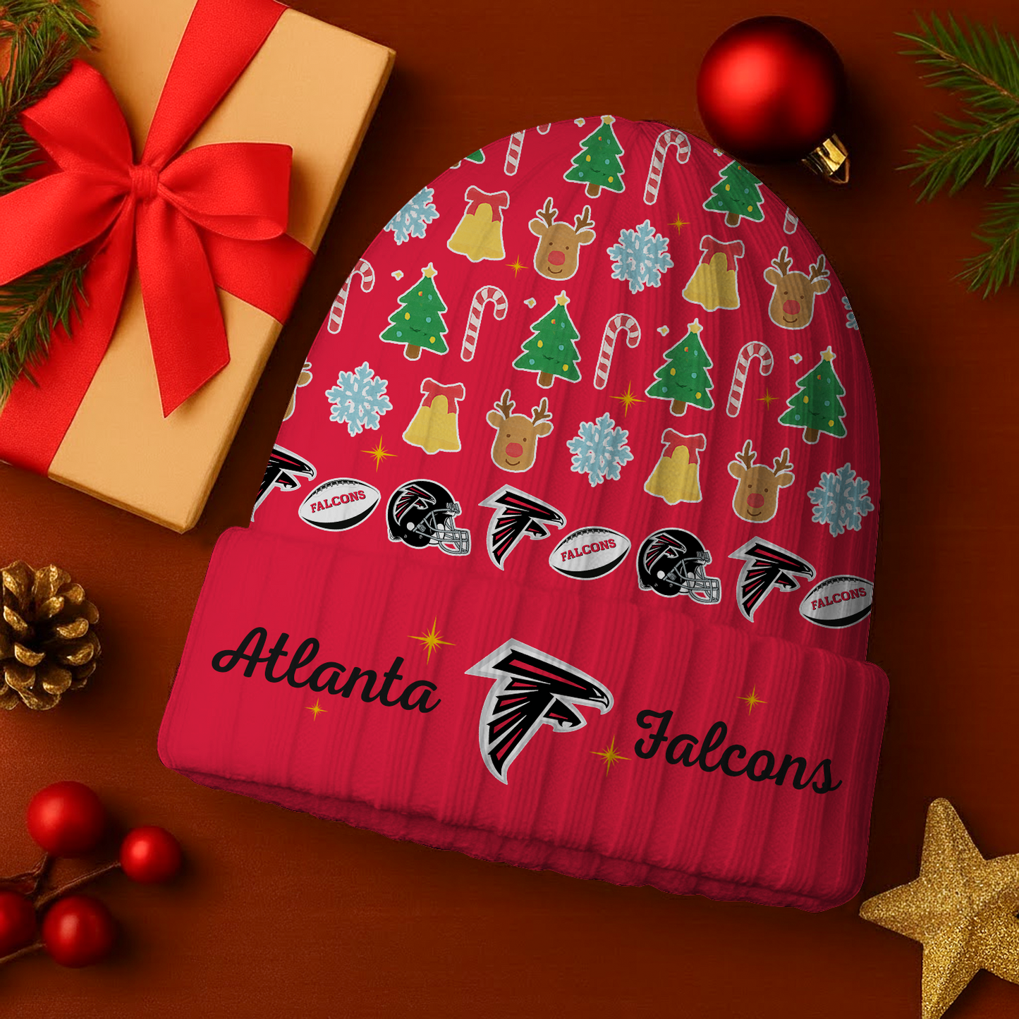 ATL x NFL Christmas Beanie DatND DVT