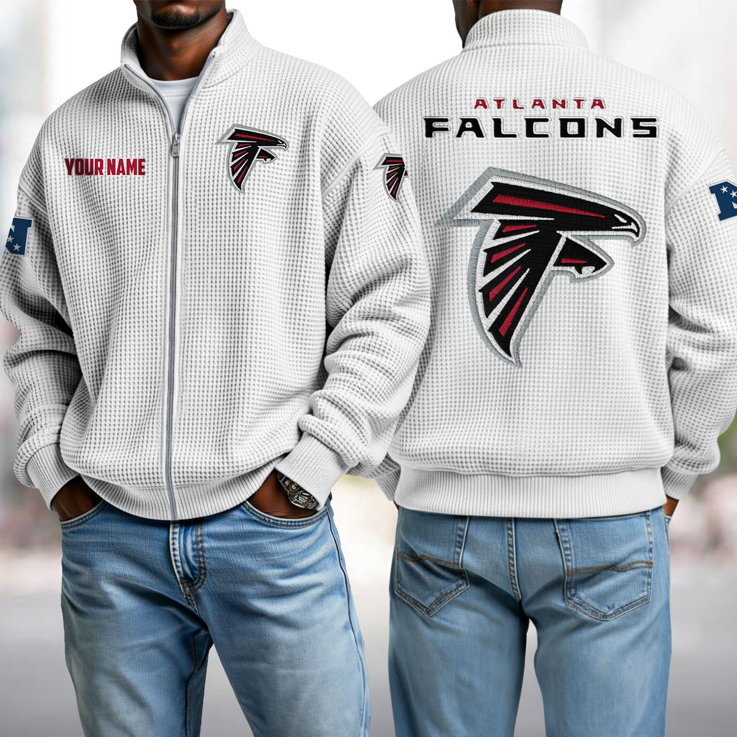 ATL x NFL Waffle Zip-Up Sweatshirt DatND DVT