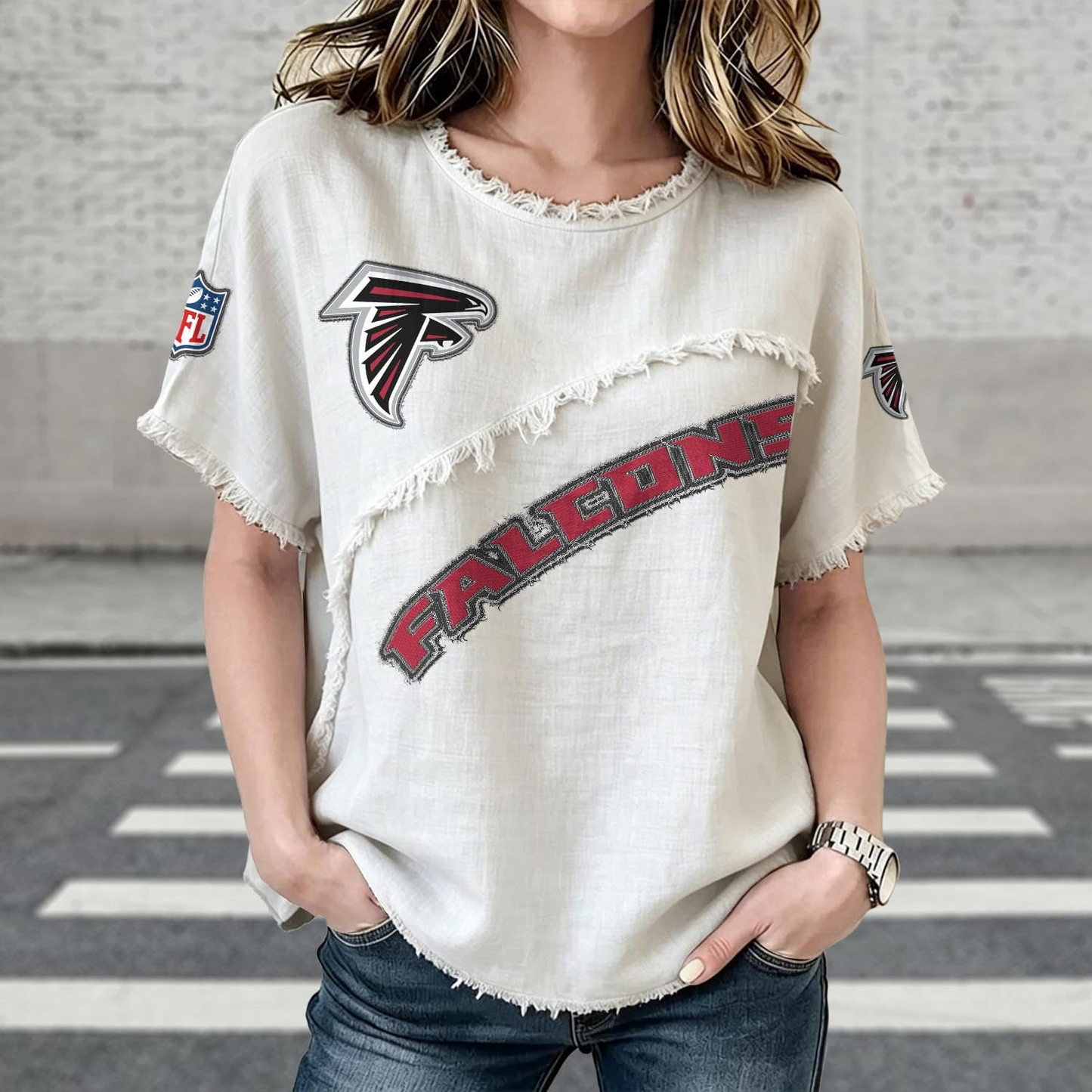 ATL x NFL Womenƒ??s Vintage O-Neck 2905 DatND DVT