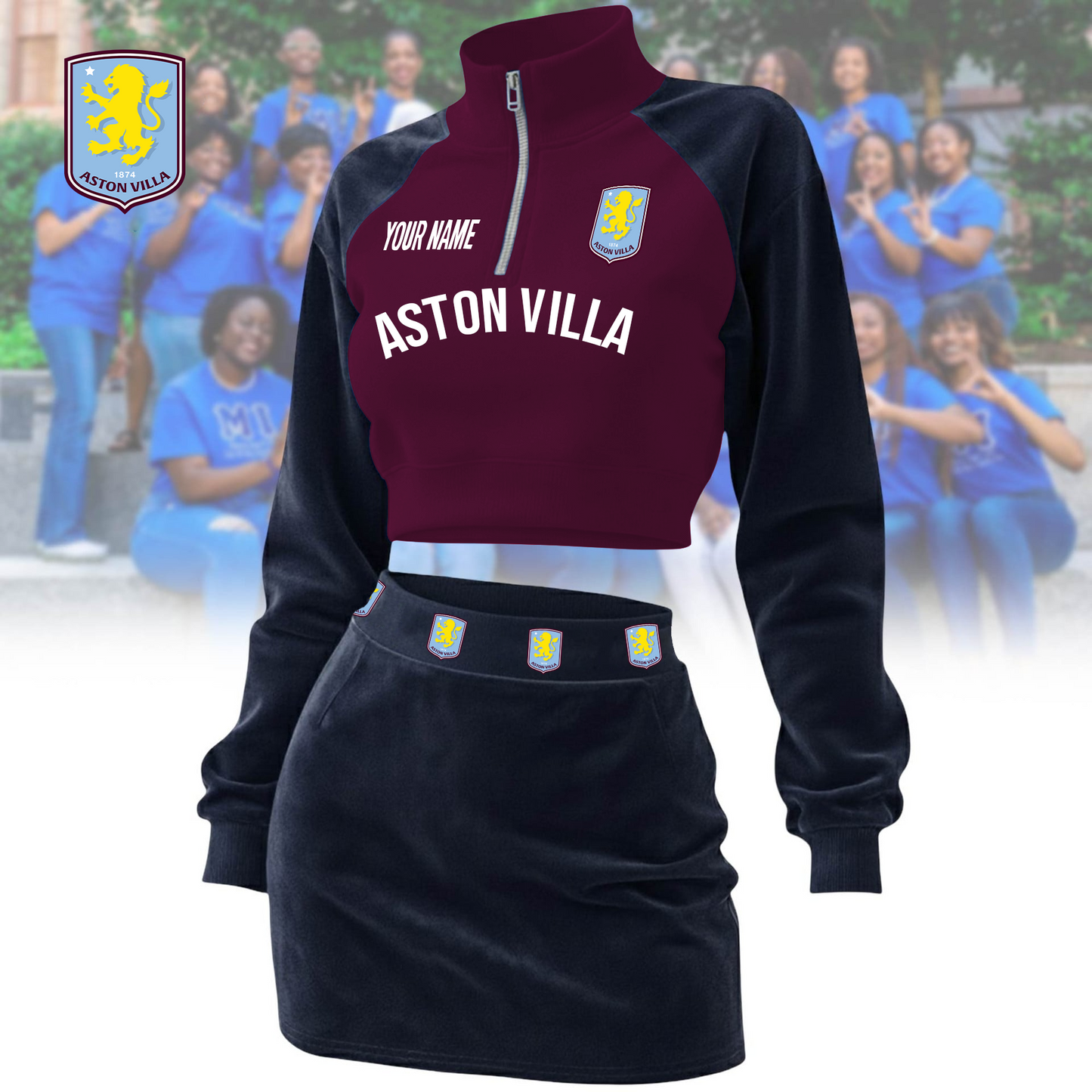 AV x EPL Premium Long Zip Polo Shirt DDT CTND