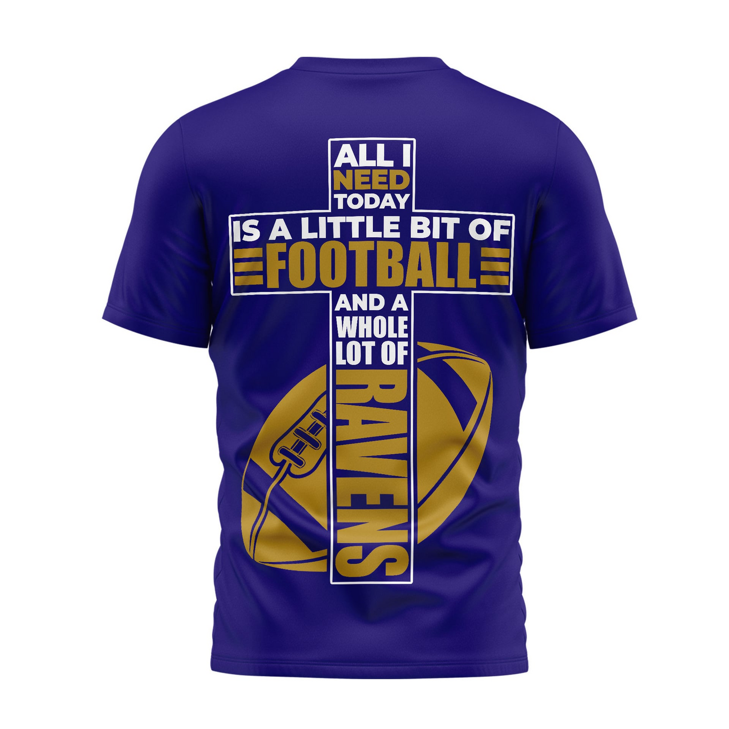 BAL x NFL Whole Lot of Football Christian Cross 3D Shirt