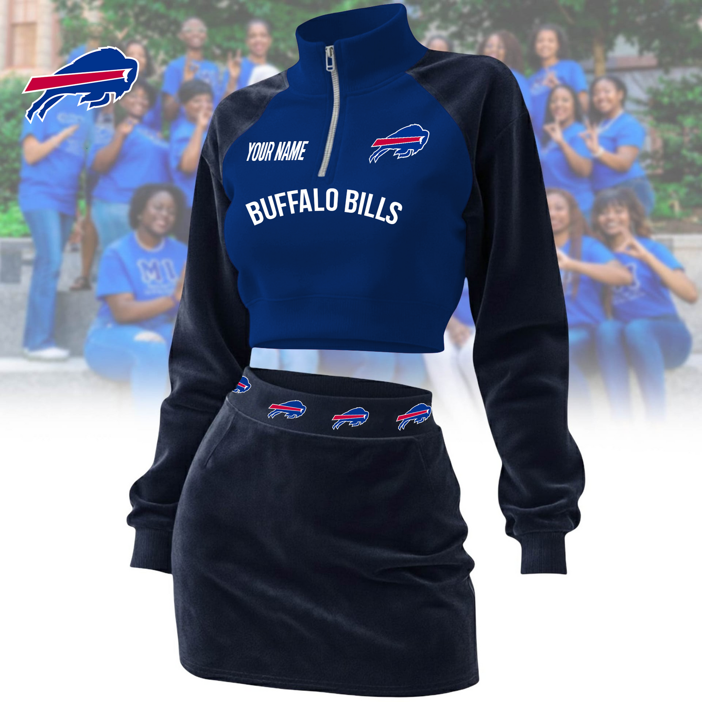 BB x NFL Premium Long Zip Polo Shirt DDT CTND
