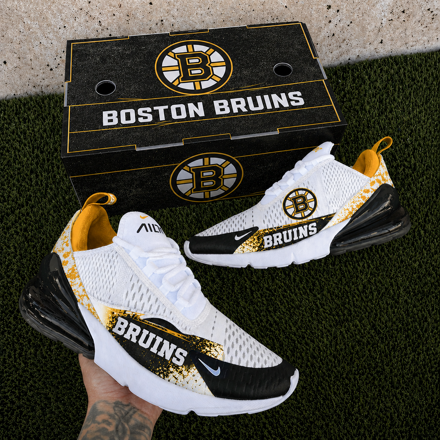 BOS x NHL Nike Air Max 270 Shoes 0505 DatND DVT