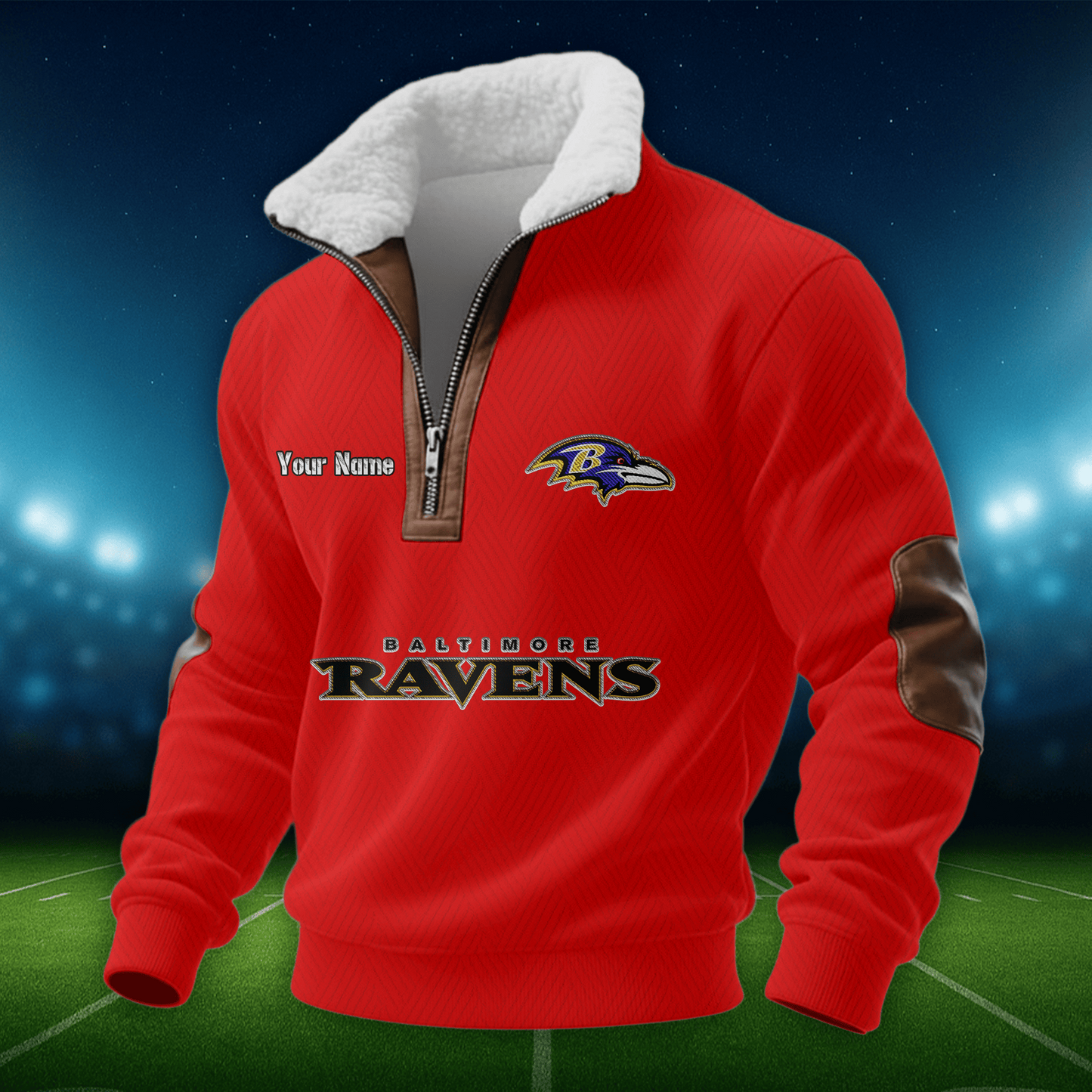 BR NFL Men Fur Collar Sweatshirt DDT CTND