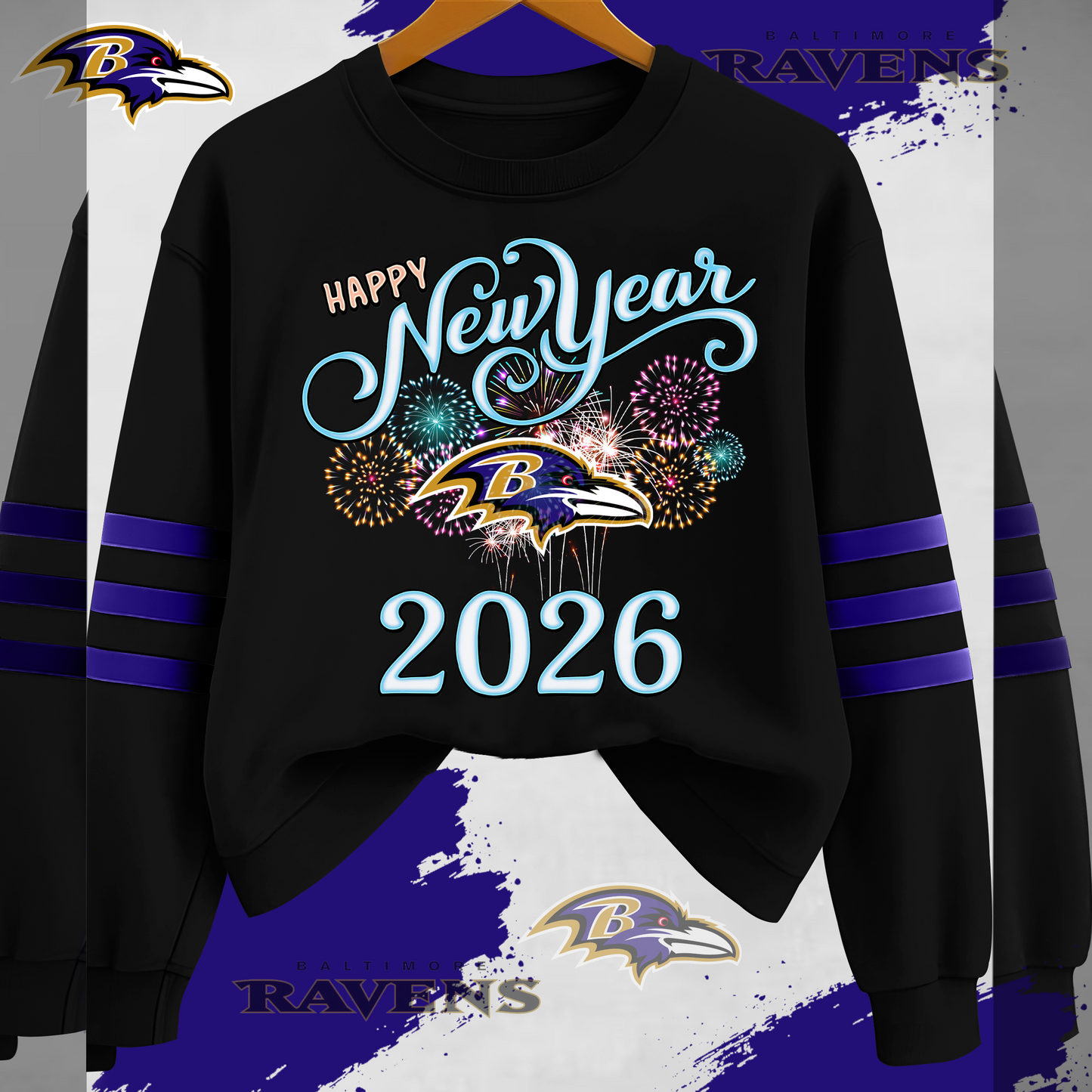 BR Premium NFL Happy New Year 2026 Sweatshirt DDT CTND