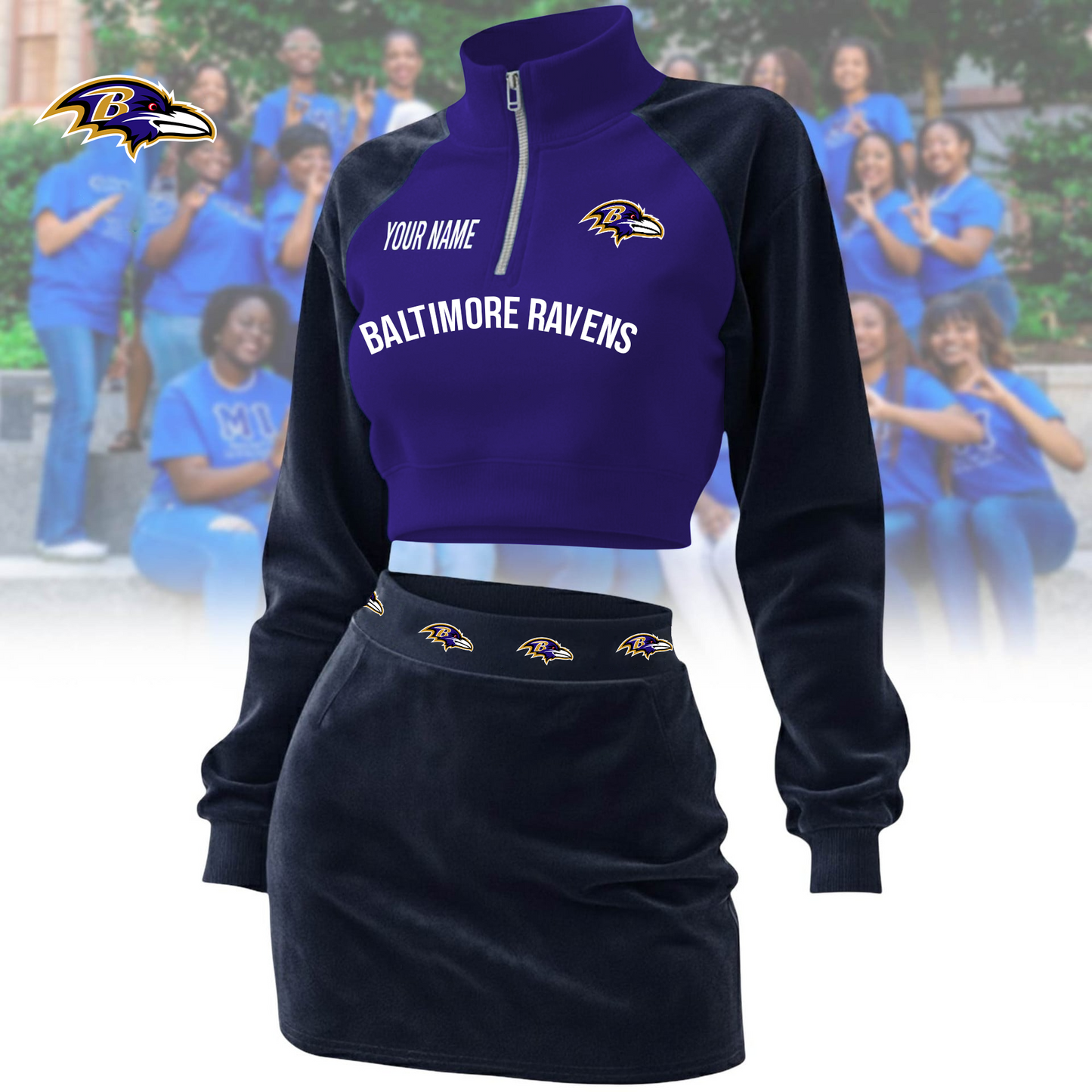 BR x NFL Premium Long Zip Polo Shirt DDT CTND