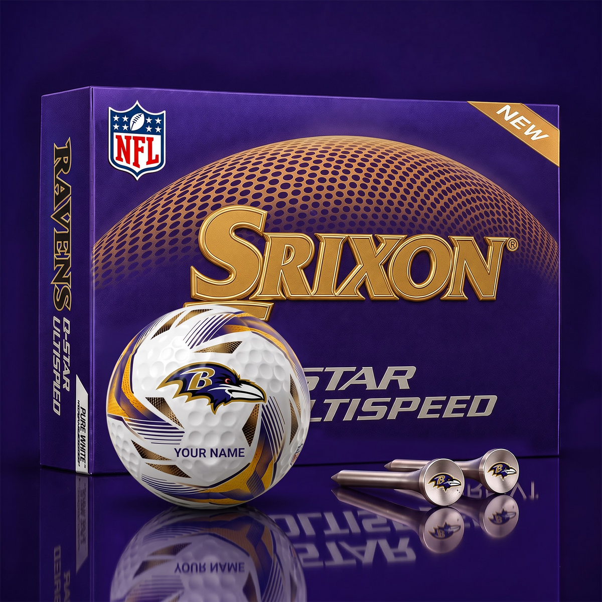BR_NFL Football Fan Signature Golf Ball Set – Personalized Edition