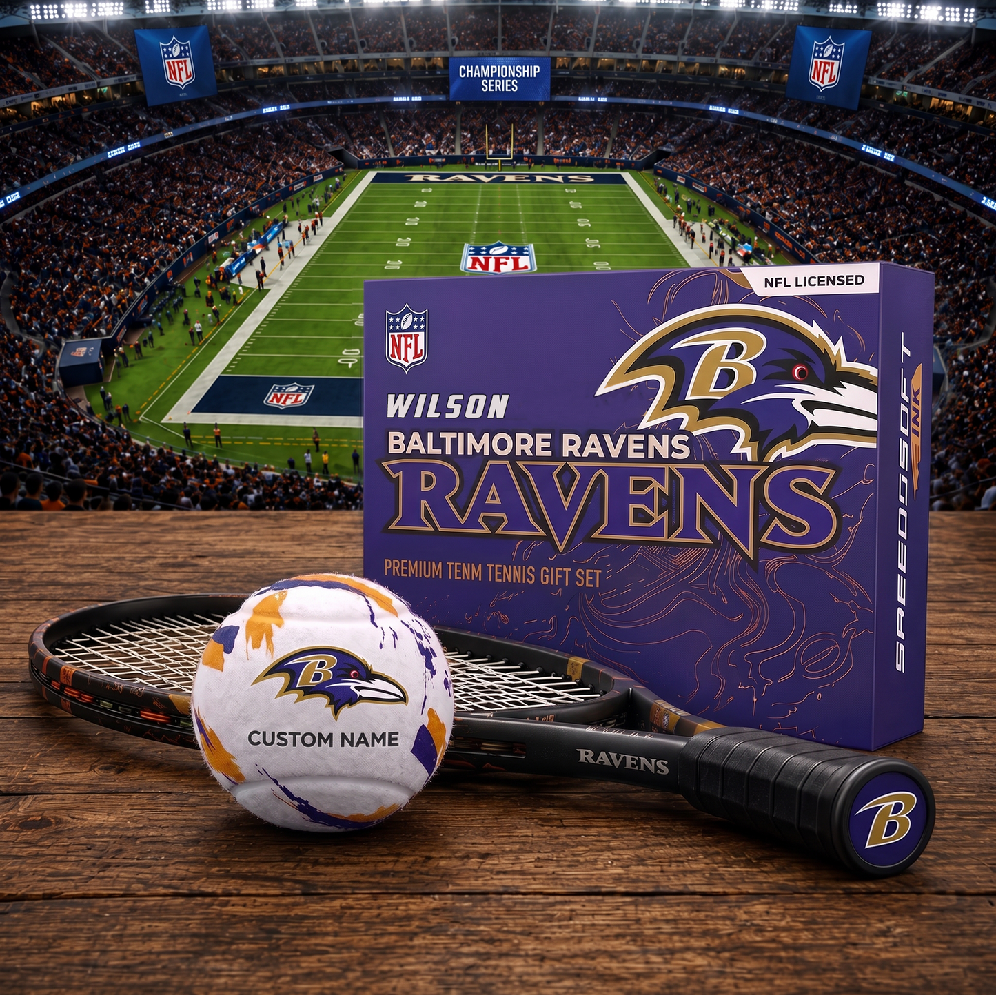 BR_PREMIUM NFL EXCLUSIVE PERSONALIZED TENNIS BALL SET LIMITED EDTION