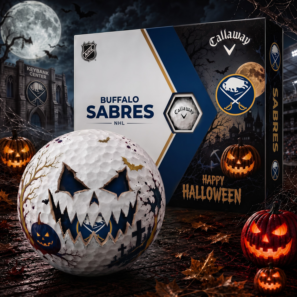 BS_NHL Monster Skull Halloween Golf Balls Gift Box V2 1808 NAK TTT