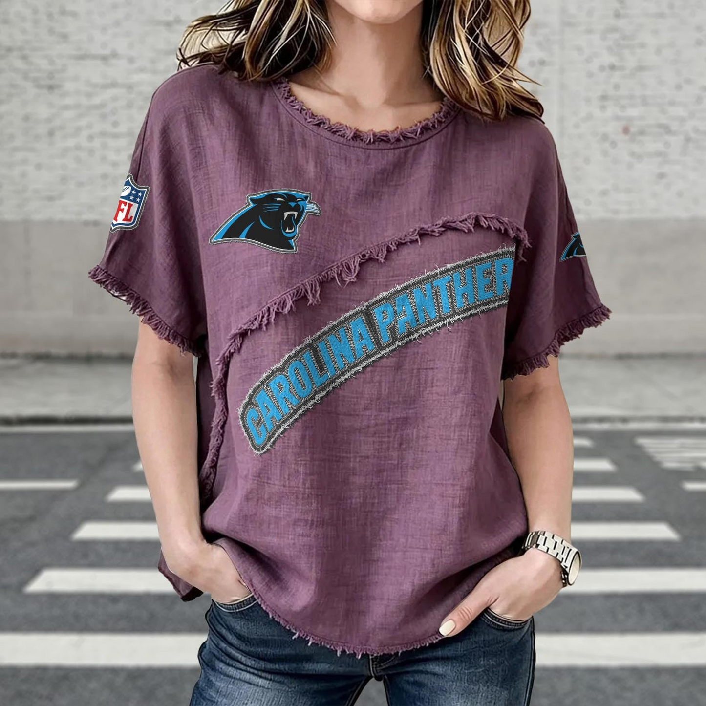 CAR x NFL Womenƒ??s Vintage O-Neck 2905 DatND DVT