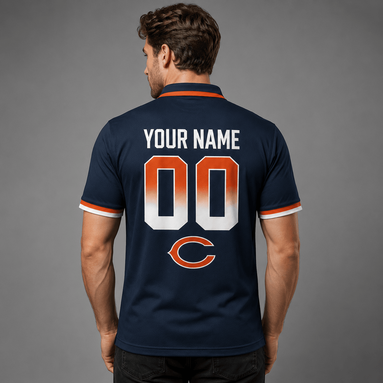 CHI Premium NFL Personalized Match Day Polo Shirt