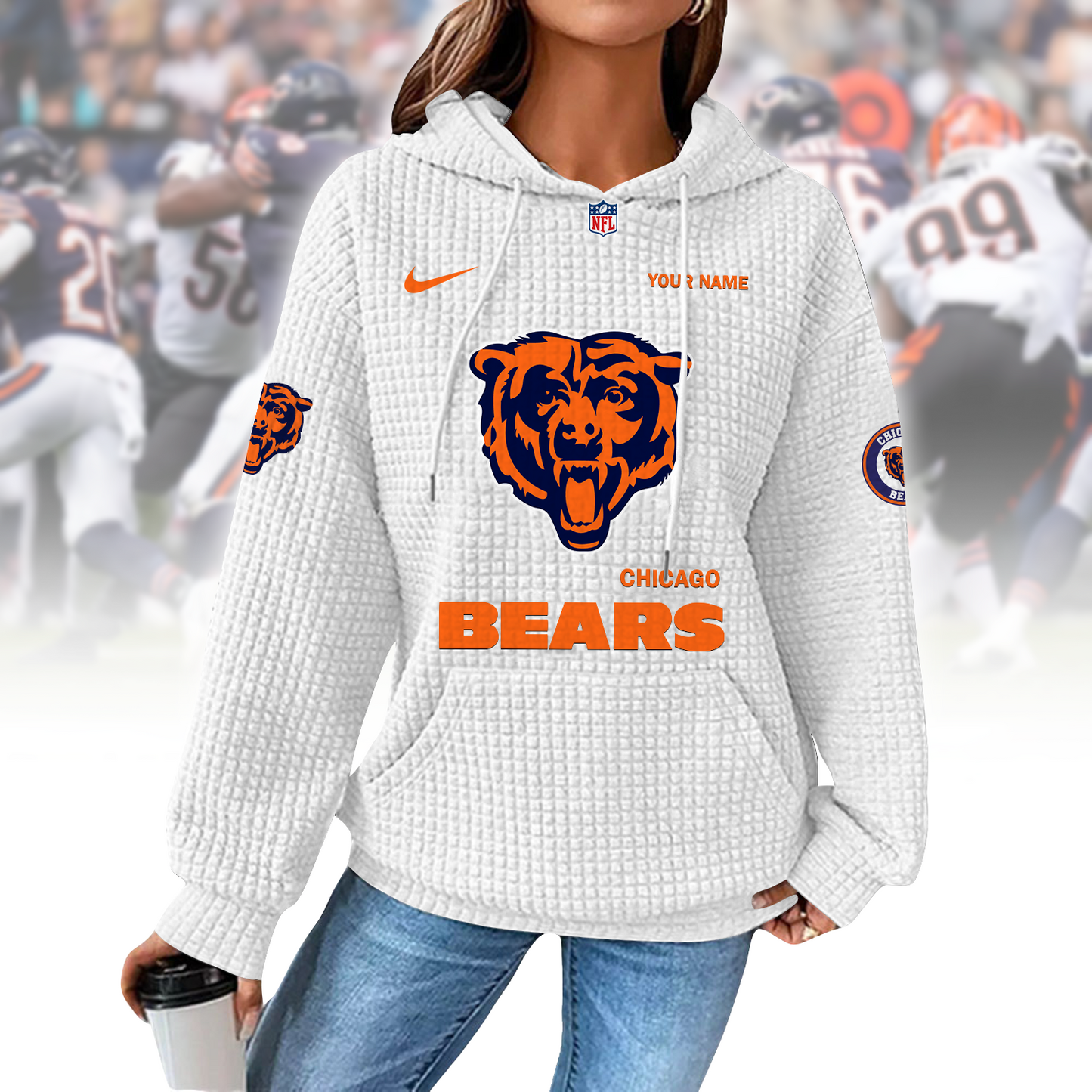 CHI x NFL Waffle Hoodie 0310 DatND DVT