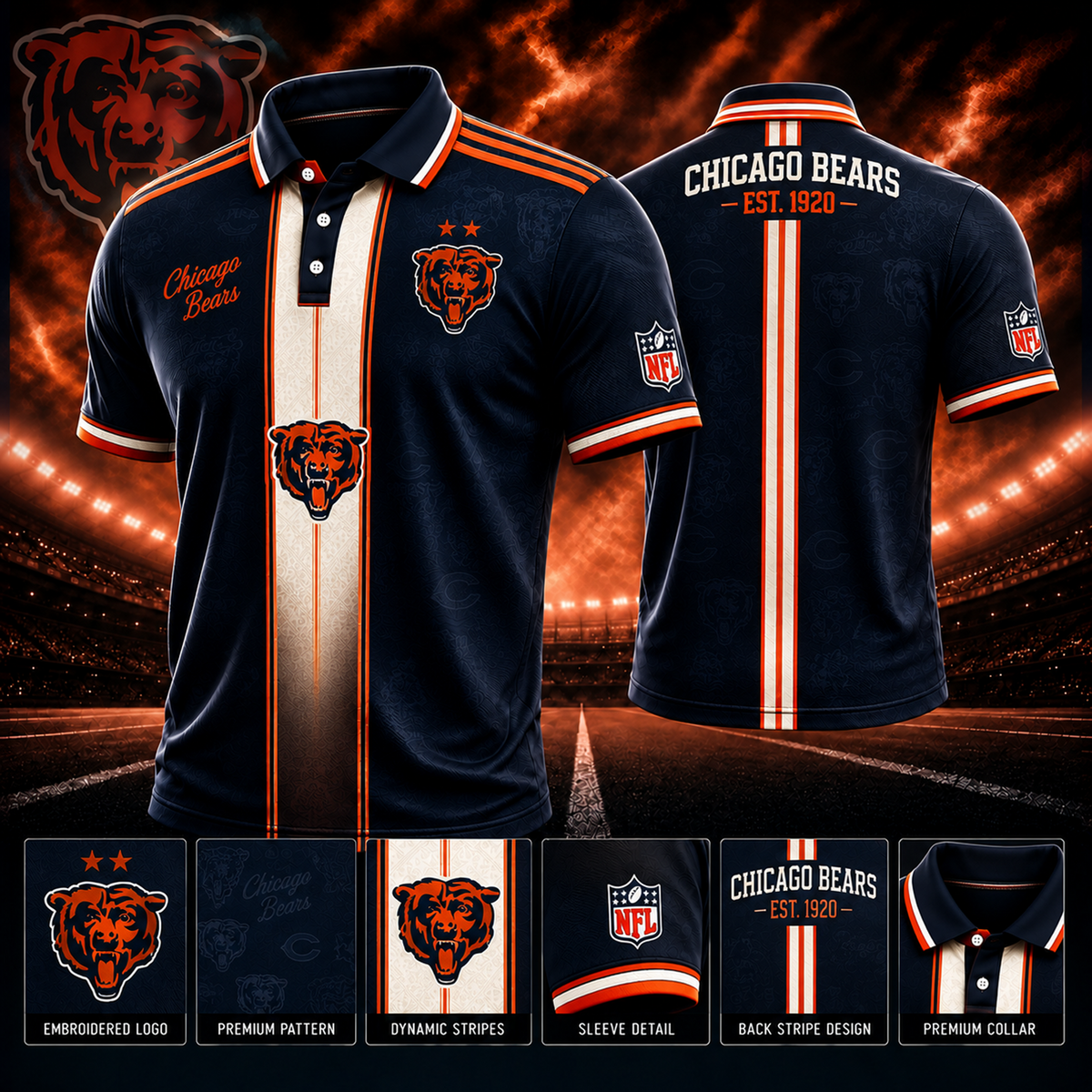 CHI x NFL Polo Shirt Limited Edition