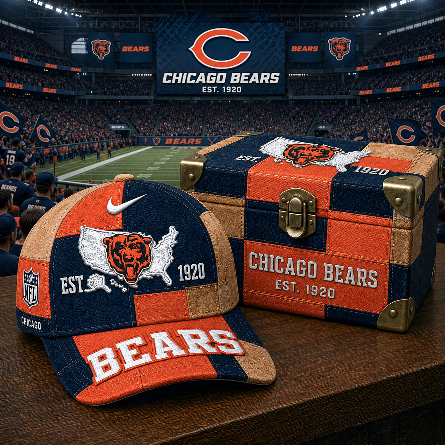 CHI x NFL Premium Heritage Game Day Classic Cap 1505 DatND DVT