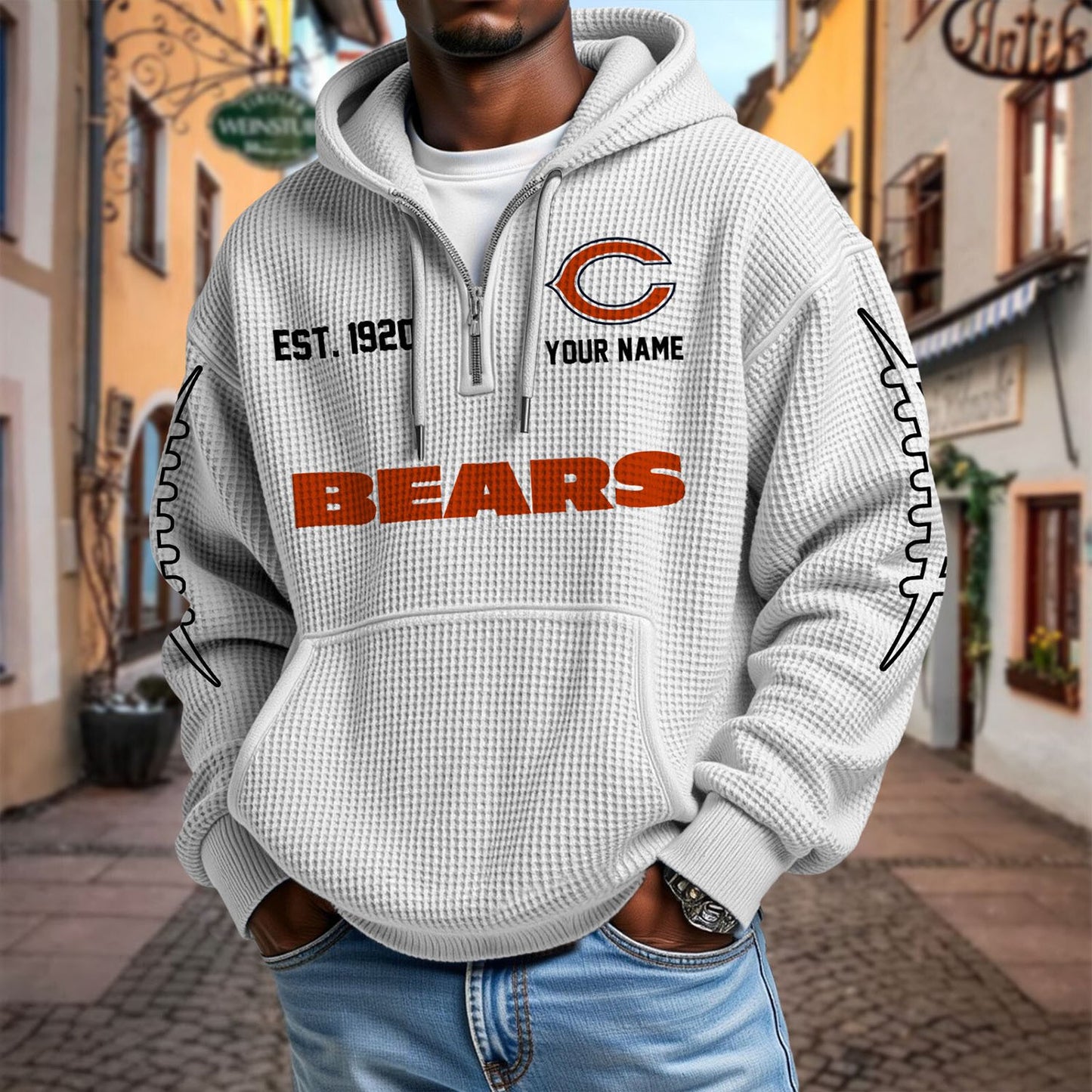 CHI x NFL Waffle Hoodie DatND DVT
