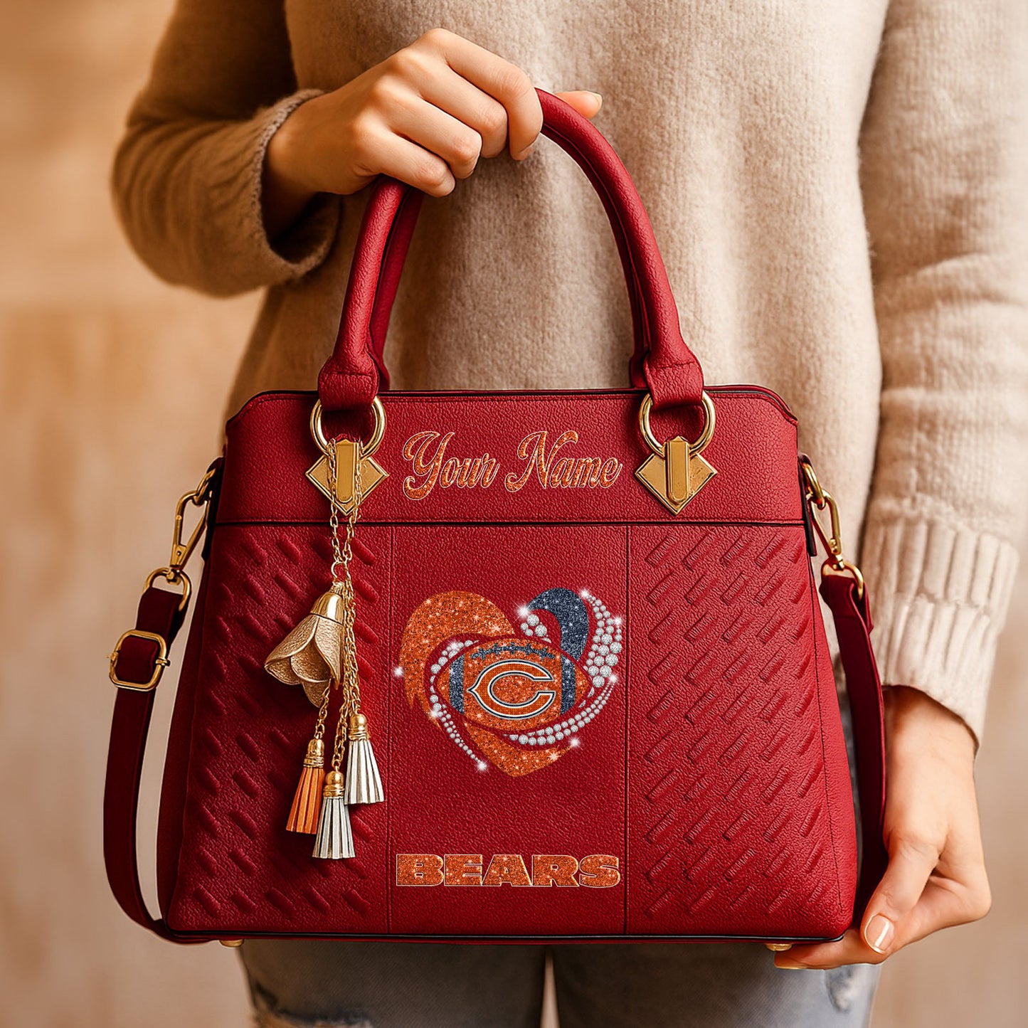 CHI x NFL Zip Handbag 0811 DatND DVT