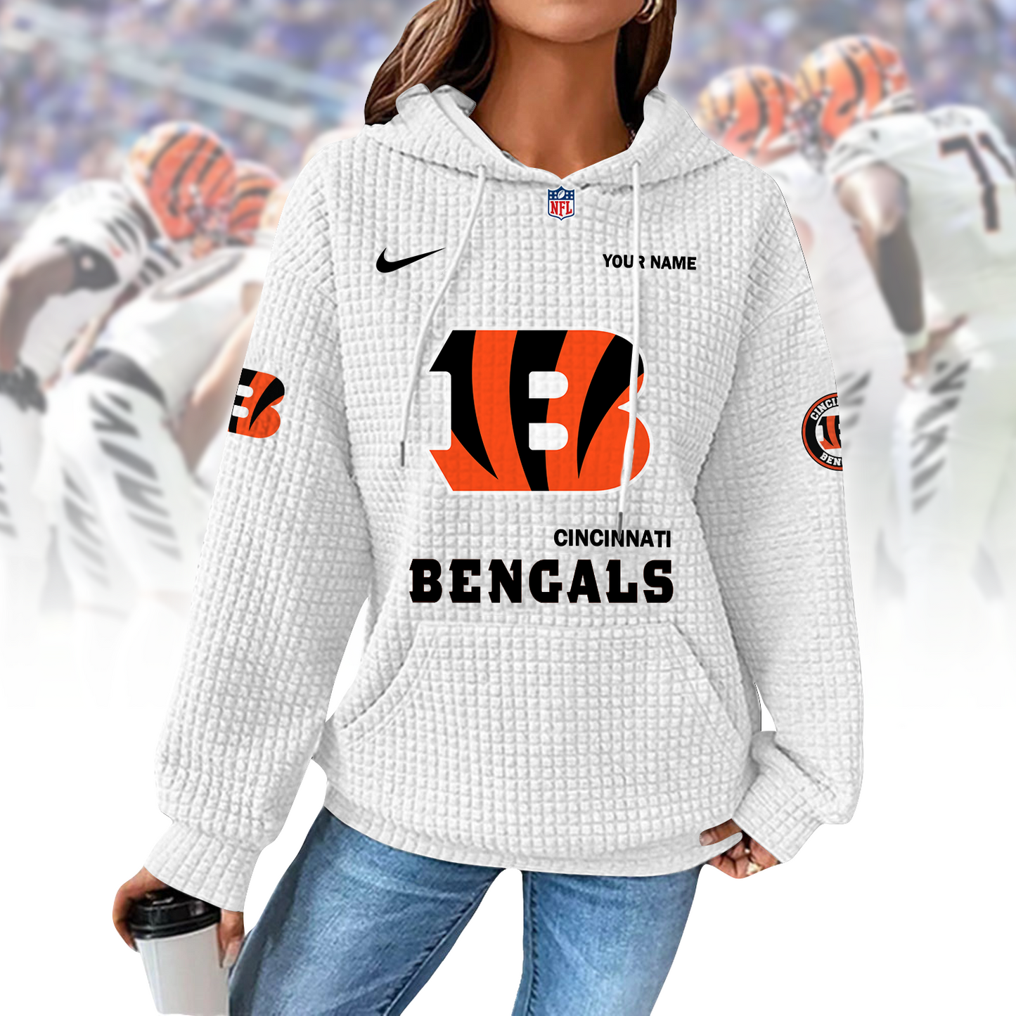 CIN x NFL Waffle Hoodie 0310 DatND DVT