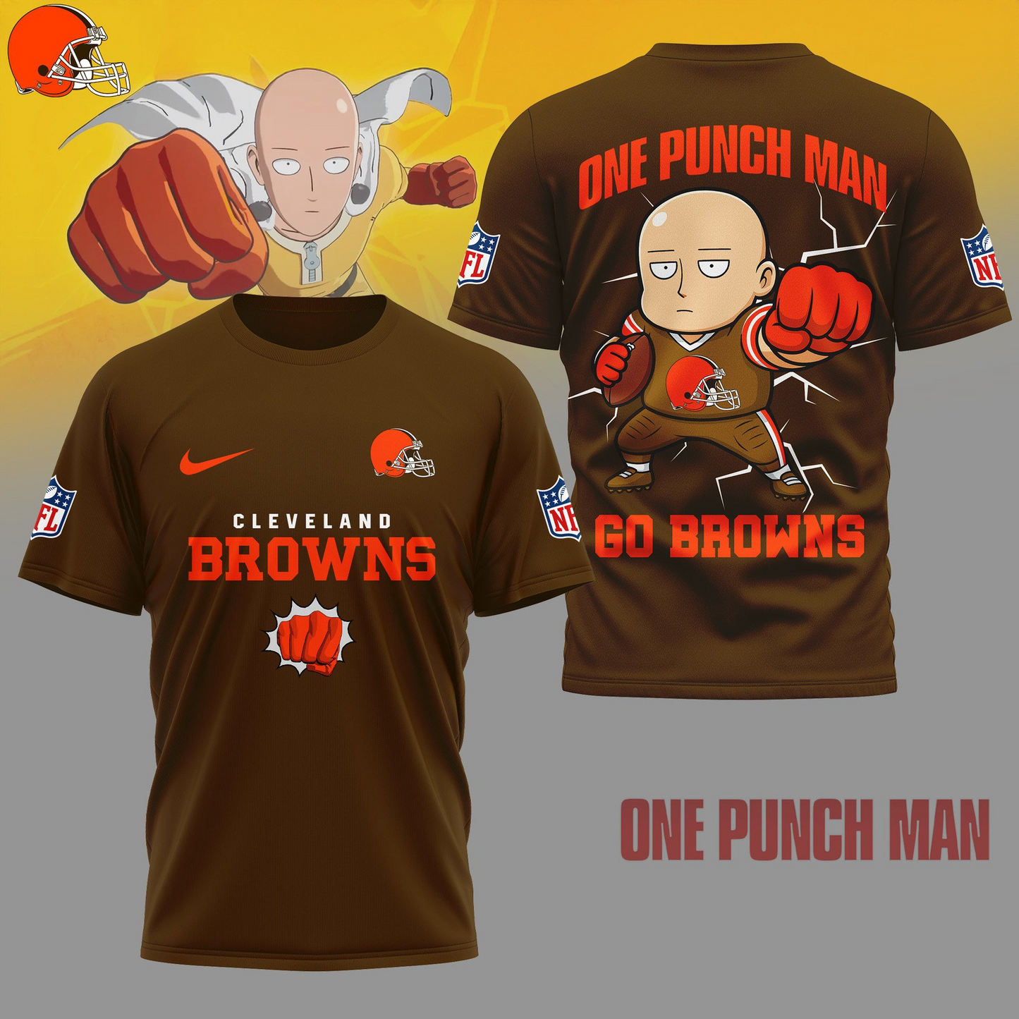 CLE Premium NFL One Punch Man Fan 3D Shirt DDT NTL