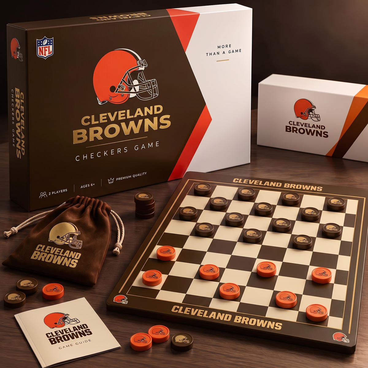 CLE X Premium NFL Sports Legends Classic Checkers Set