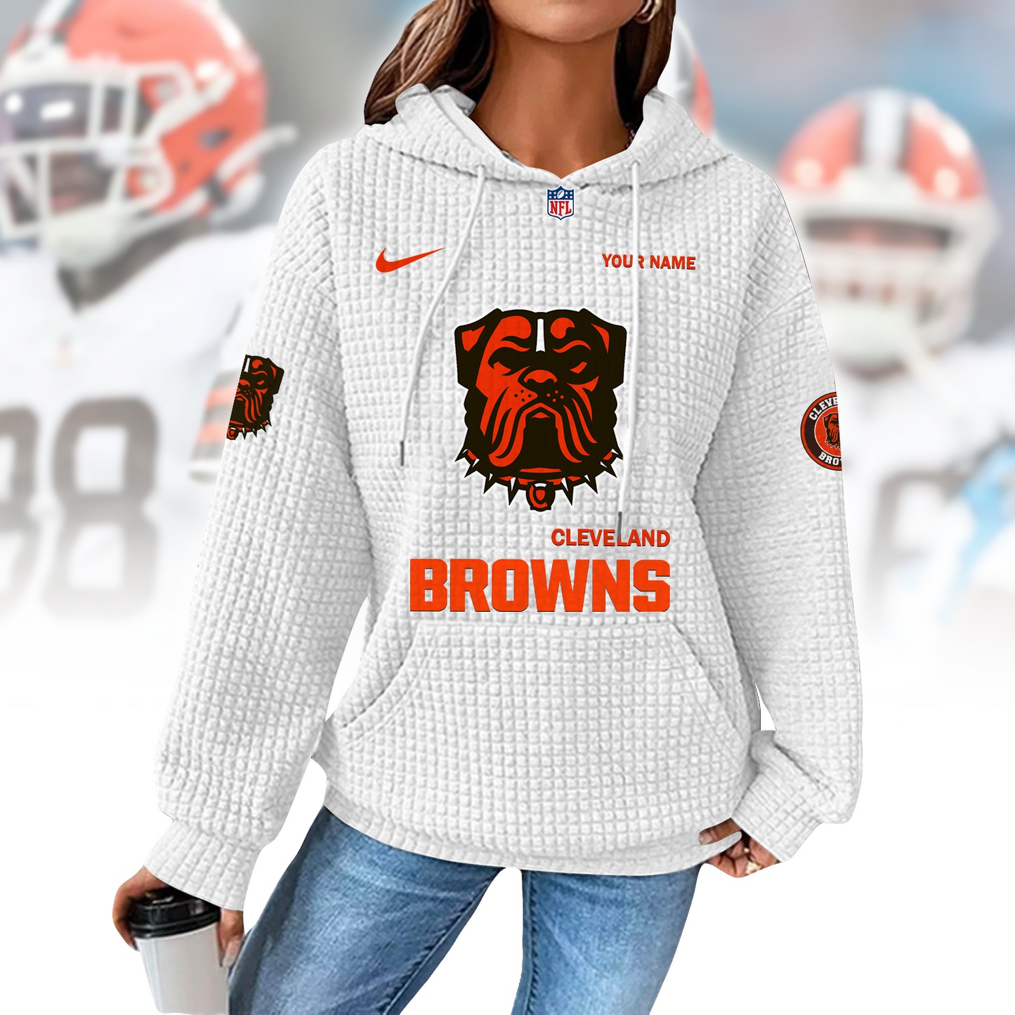 CLE x NFL Waffle Hoodie 0310 DatND DVT