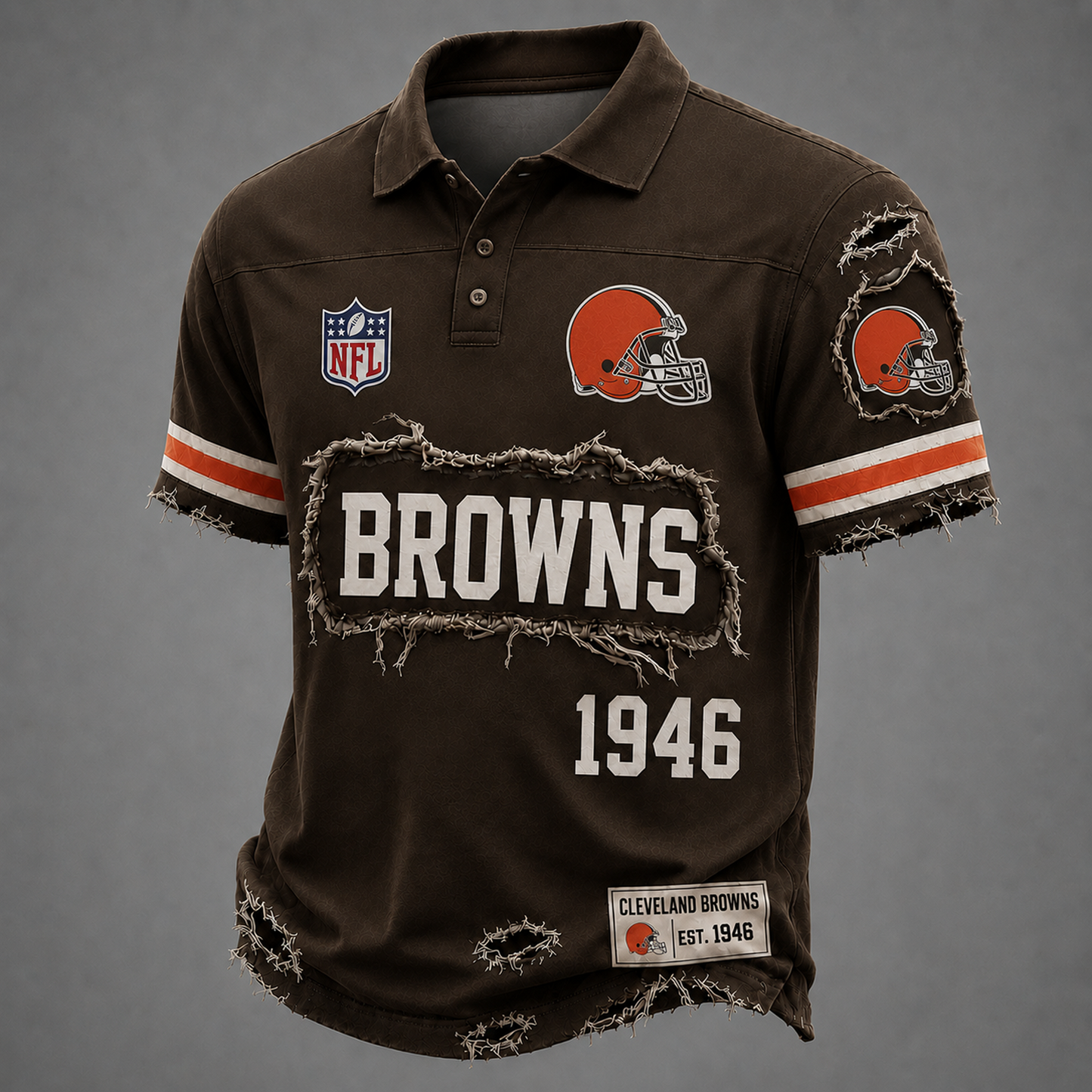 CLE x NFL Luxury Classic Polo shirt 0506 DatND DVT