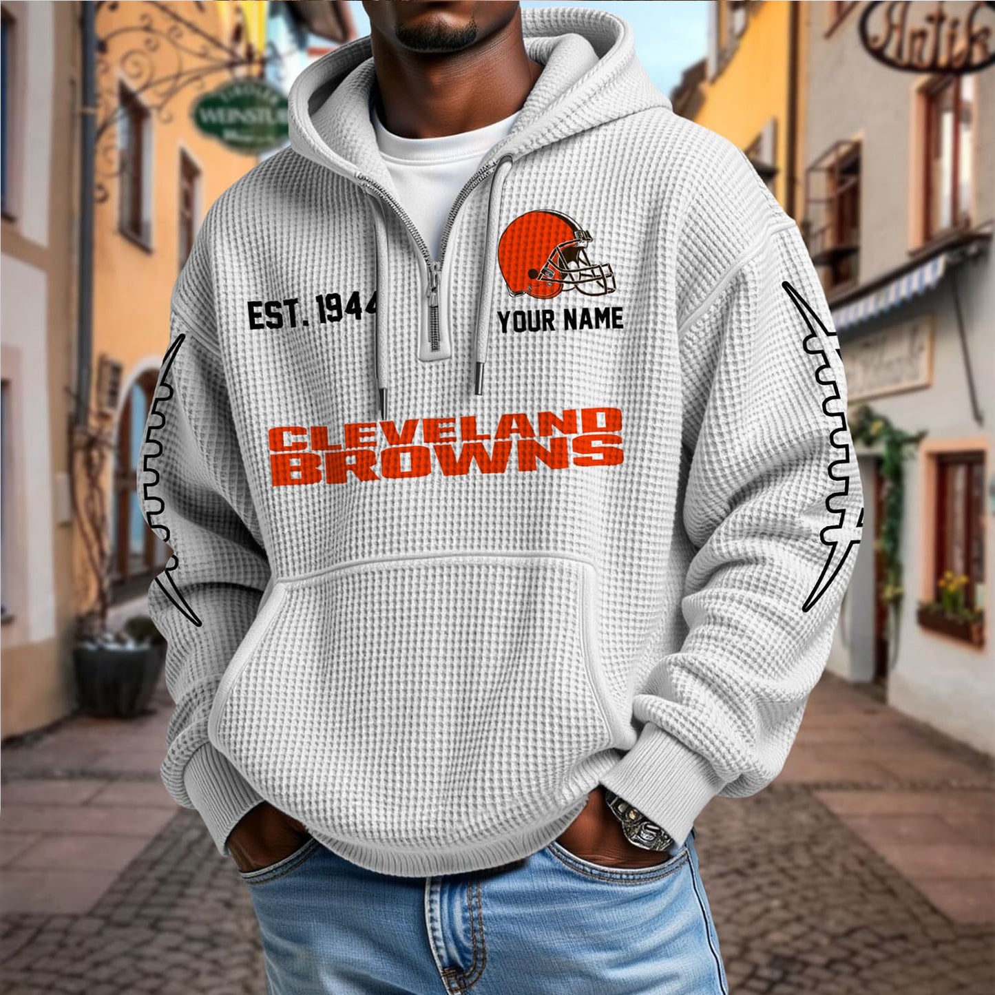 CLE x NFL Waffle Hoodie DatND DVT