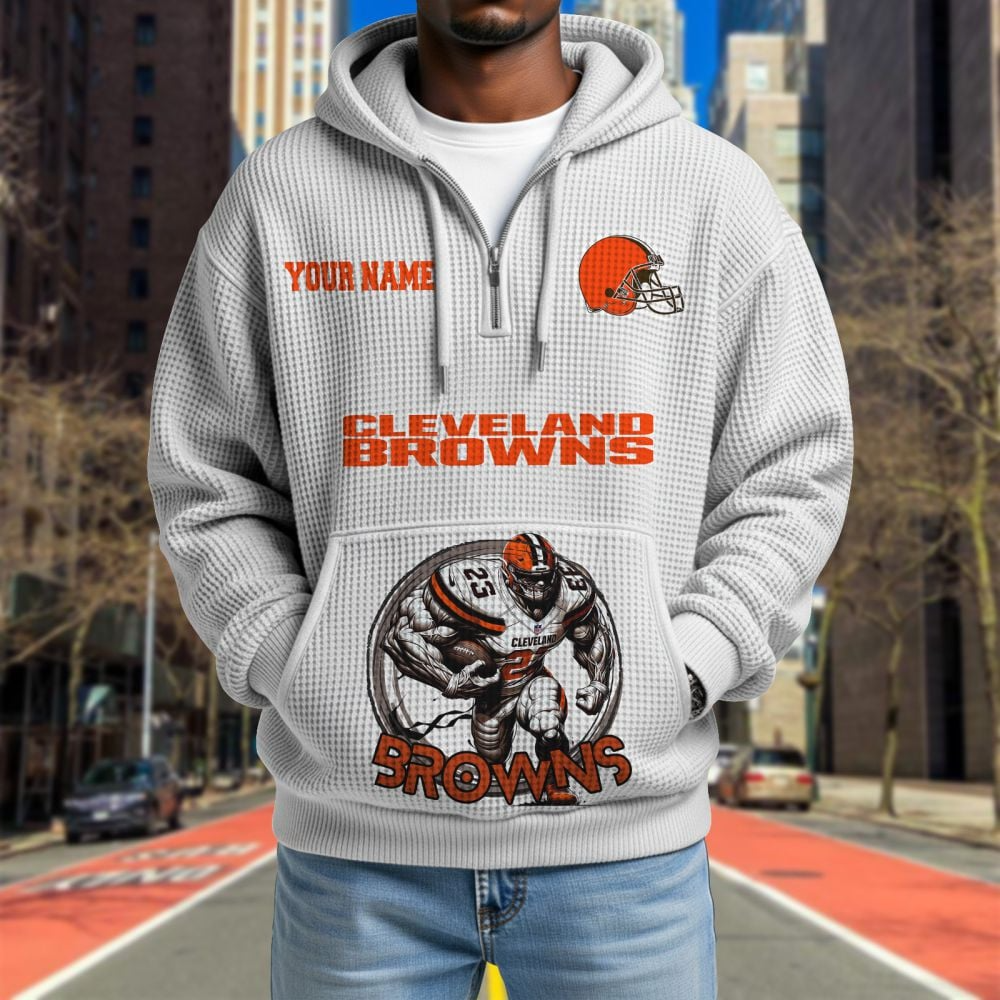 CLE x NFL Waffle Hoodie DATND TANTD