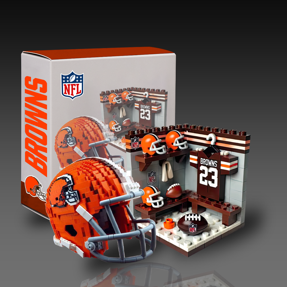 NFL Team Changing Room & Helmets Building Block Football Set DDT CTND
