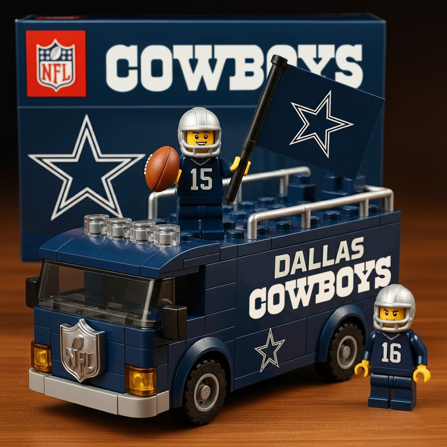 DAL x NFL Building Blocks Bus Toy Set DatND DVT