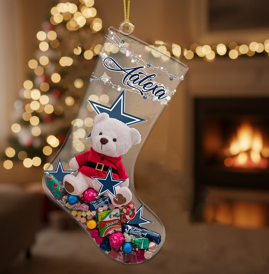 DAL x NFL Christmas Personalized Acrylic Ornament DatND DVT