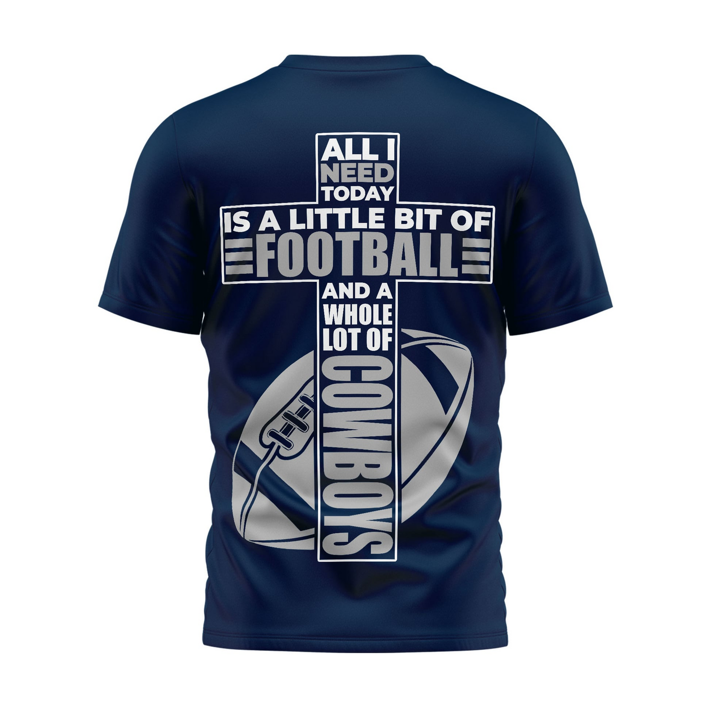 DAL x NFL Whole Lot of Football Christian Cross 3D Shirt