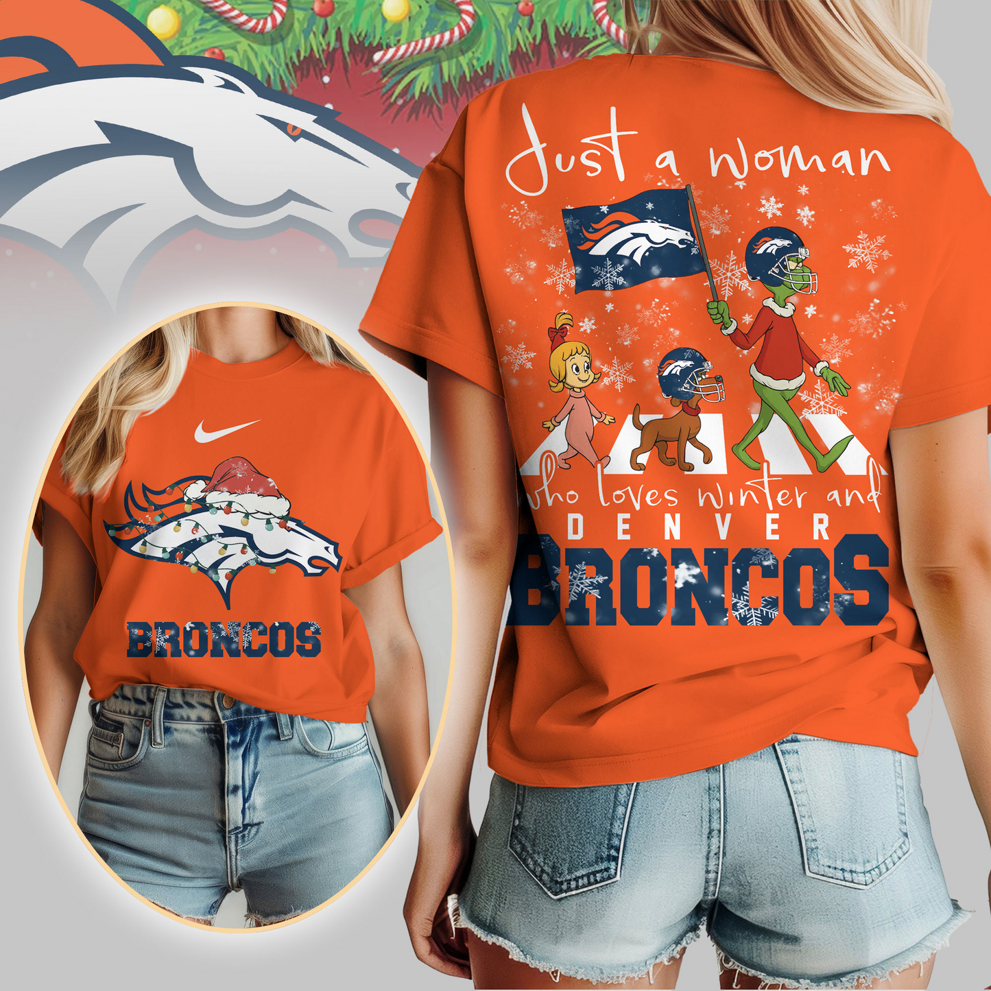 DB Premium NFL Just A Woman Who Loves Winter 3D Shirt DDT CTND