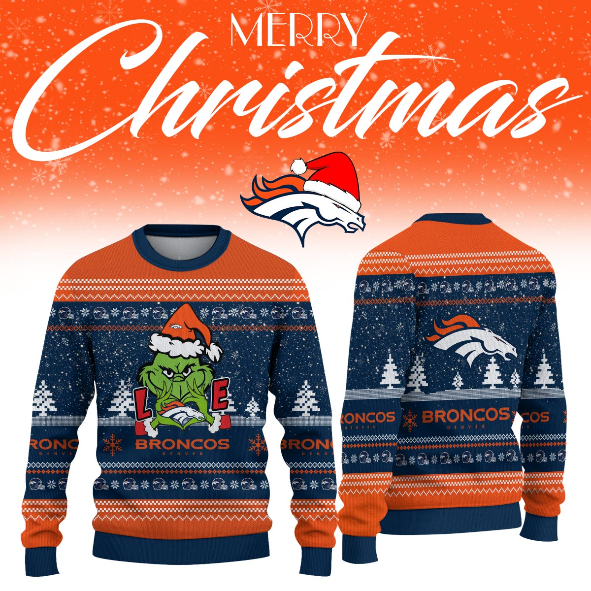 DB x NFL Love Football Ugly Christmas Sweater DDT NTL