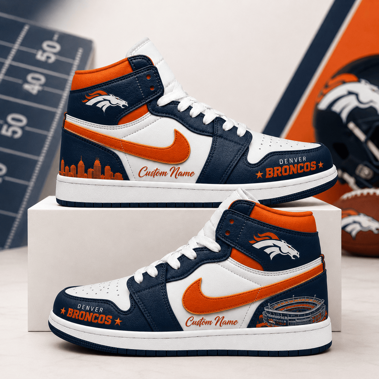 DB x NFL Luxury Air Jordan 1 Sneakers 230626