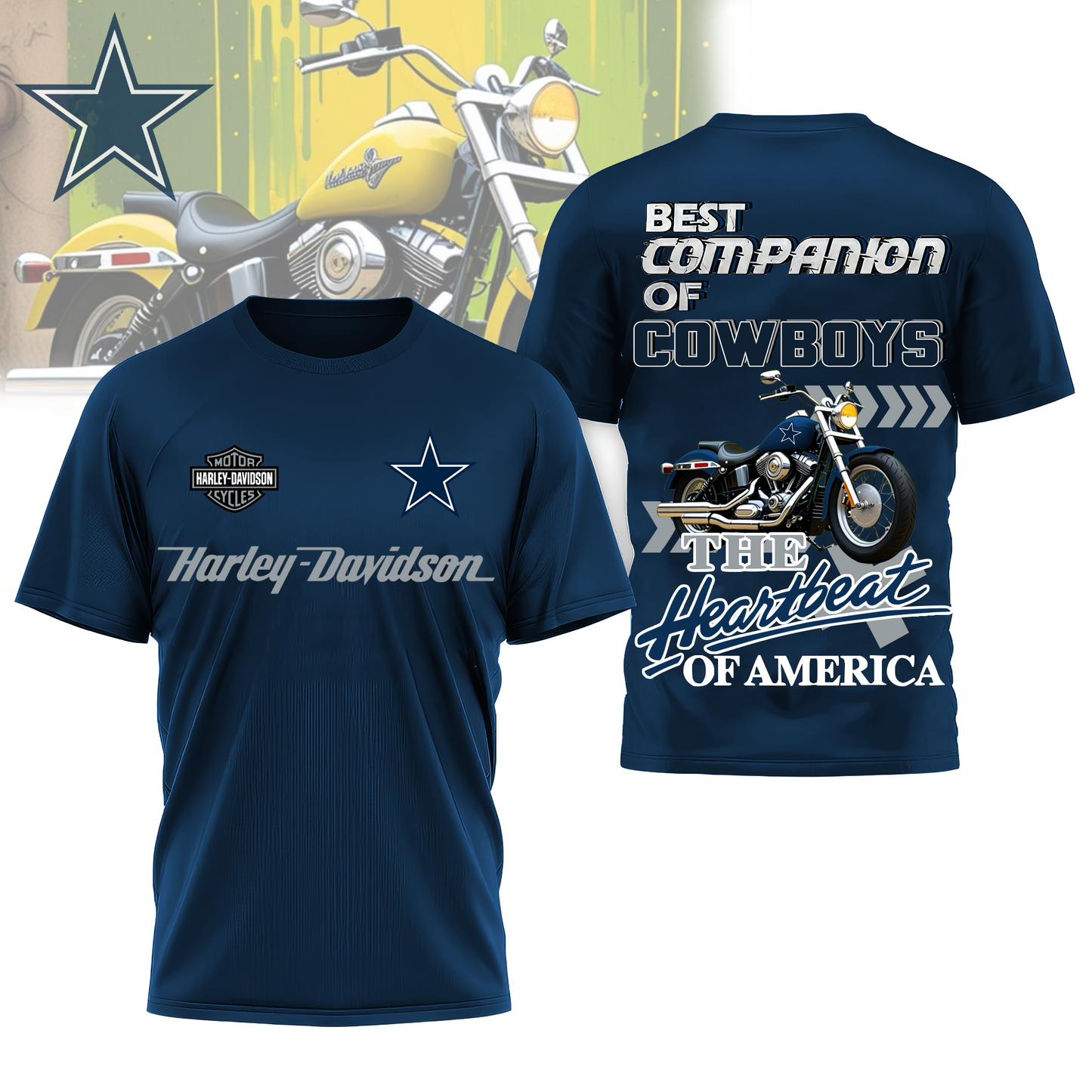 DC Premium NFL HL Motorcycle 3D Shirt DDT CTND