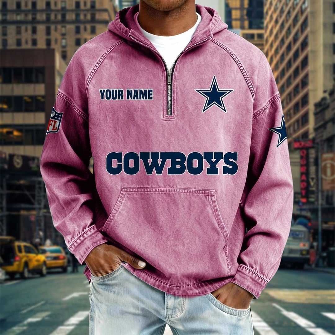 DC x NFL Denim Long - Sleeved Hooded Sweatshirt DDT NTL