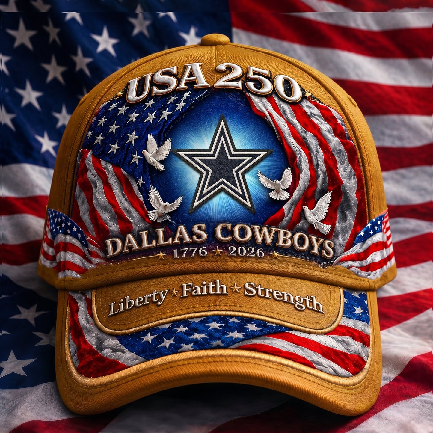 Premium NFL x DC 250 Years Anniversary Of Freedom Cap 220626