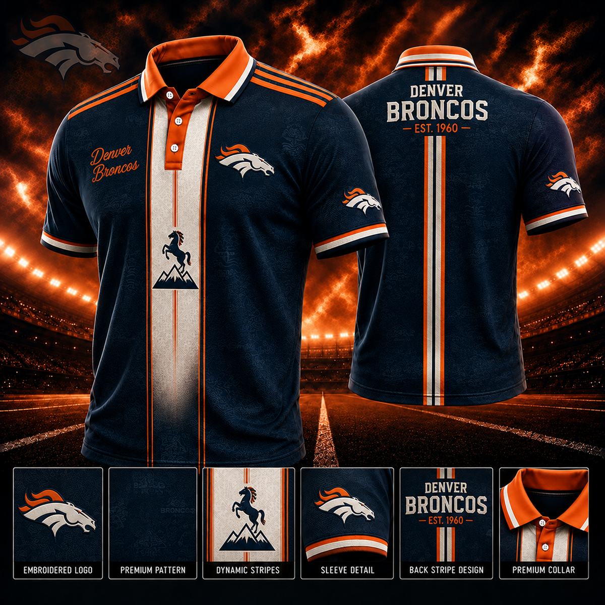 DEN x NFL Polo Shirt Limited Edition