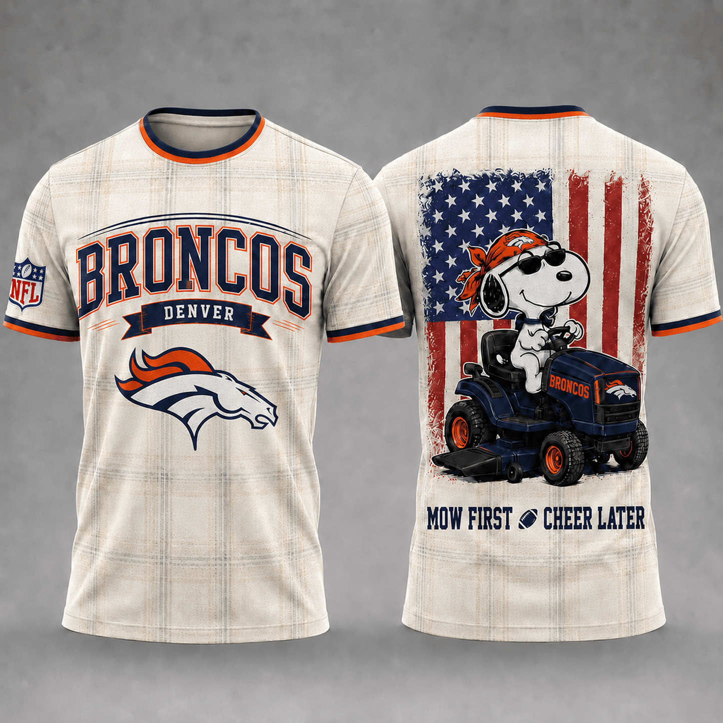 DEN x NFL Premium Funny Football Snoopy 3D T-Shirt 0207