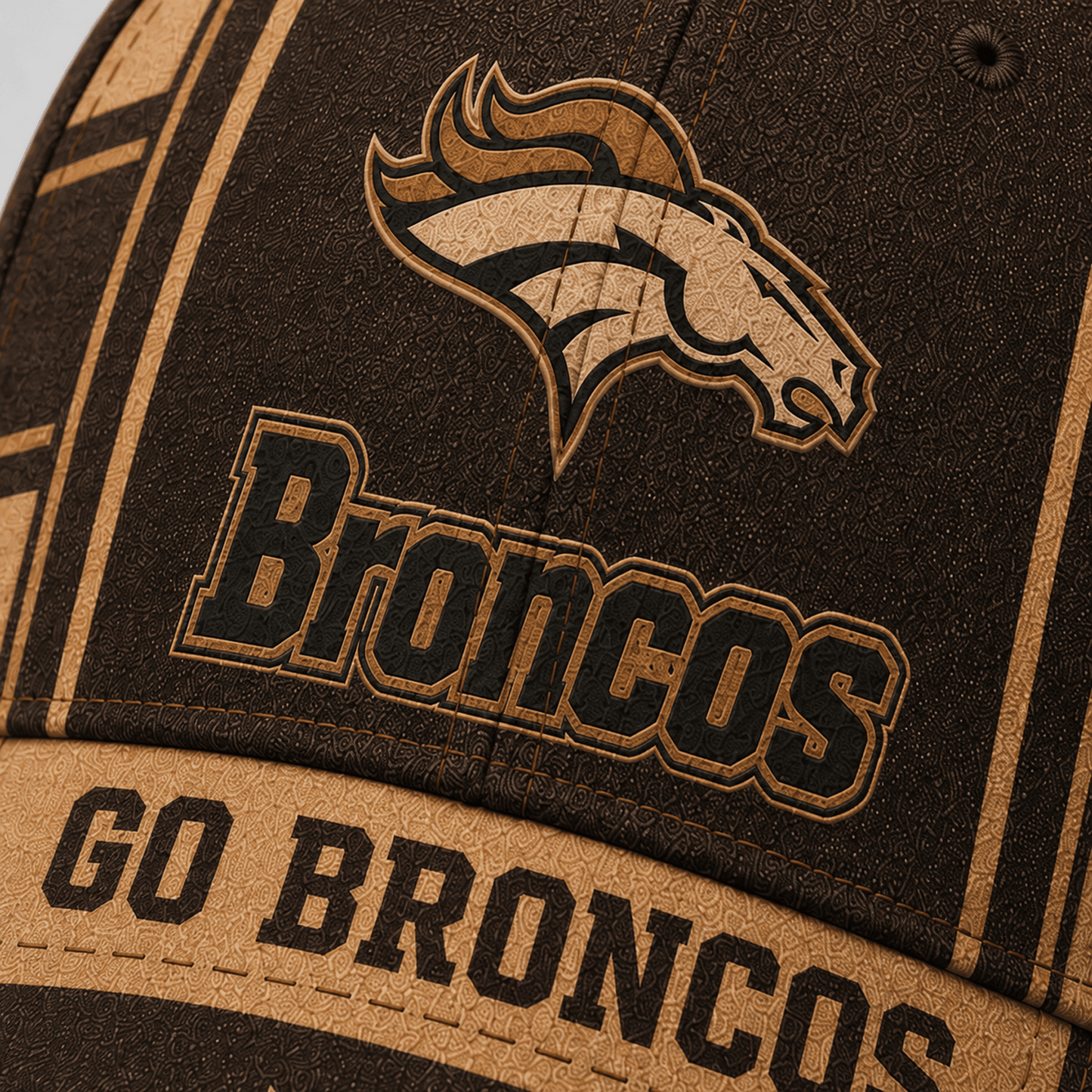 DEN x NFL Premium Vintage Leather Personalized Cap for Loyal Fans