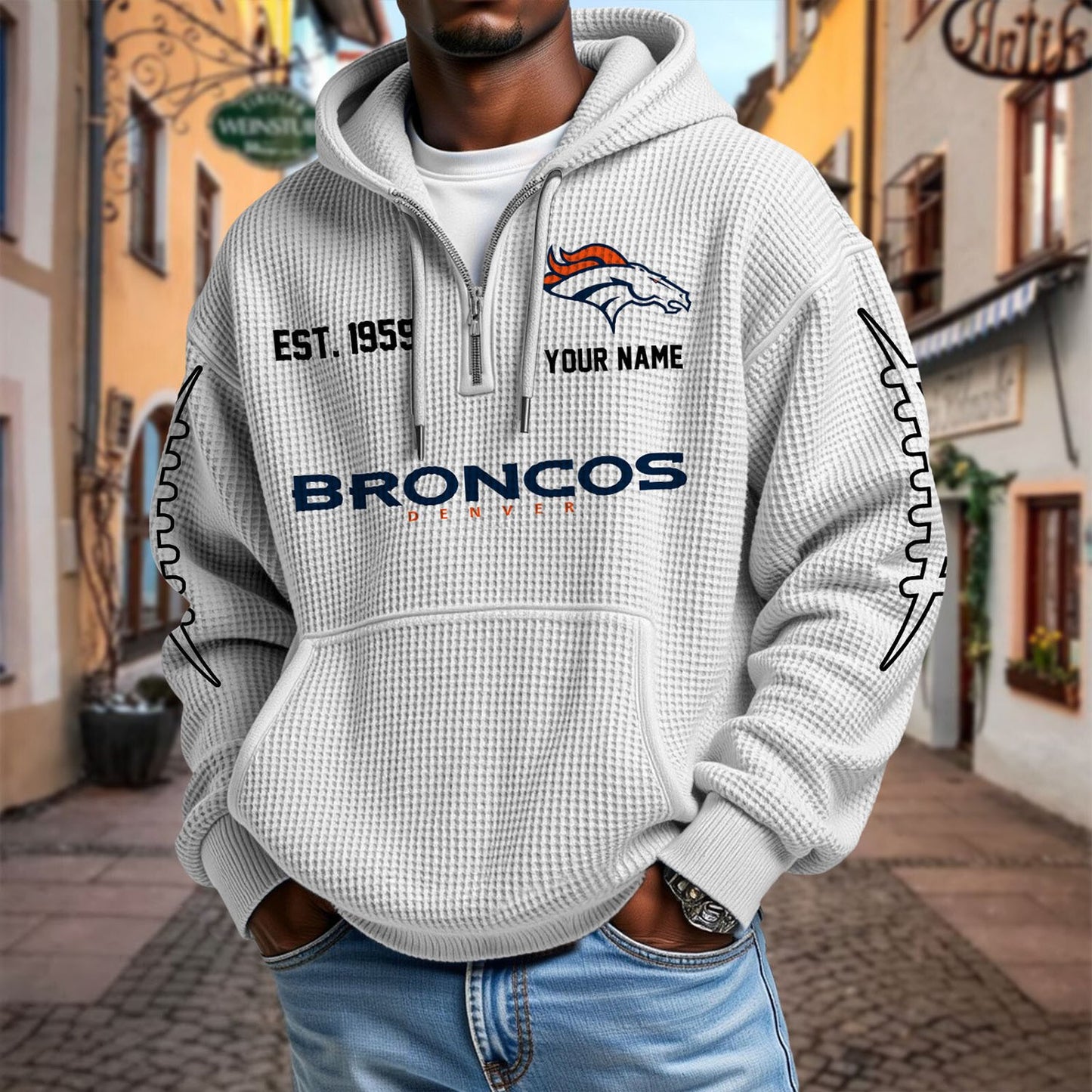 DEN x NFL Waffle Hoodie DatND DVT