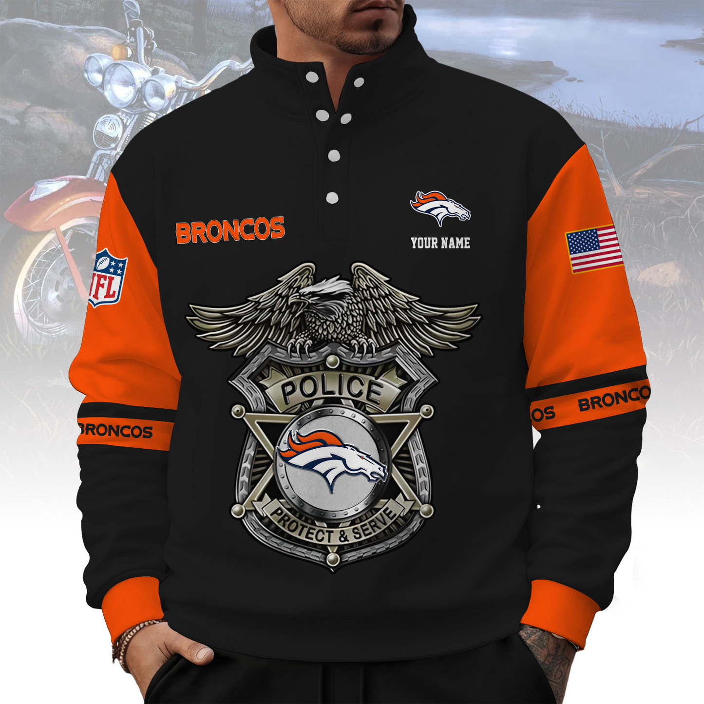 DEN x NFL Western Style Sweater With Buckles DatND ThuongNH